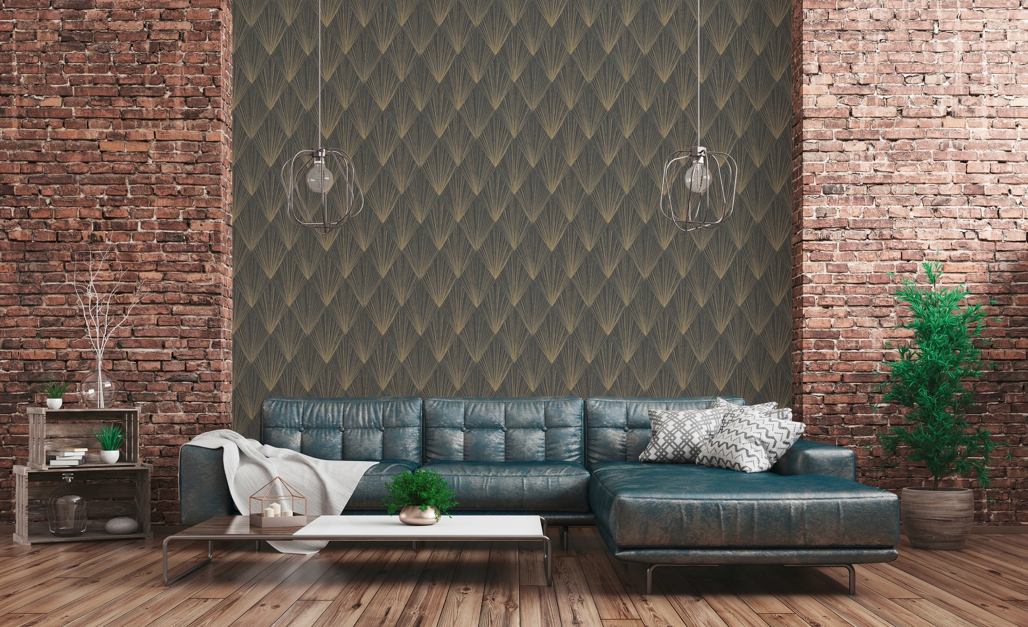 living walls Vliestapete »Metropolitan Stories, Ava New York«, gemustert-Motiv-abstrakt, Tapete Geometrisch Tapeten Wohnzimmer Schlafzimmer Küche Design Optik