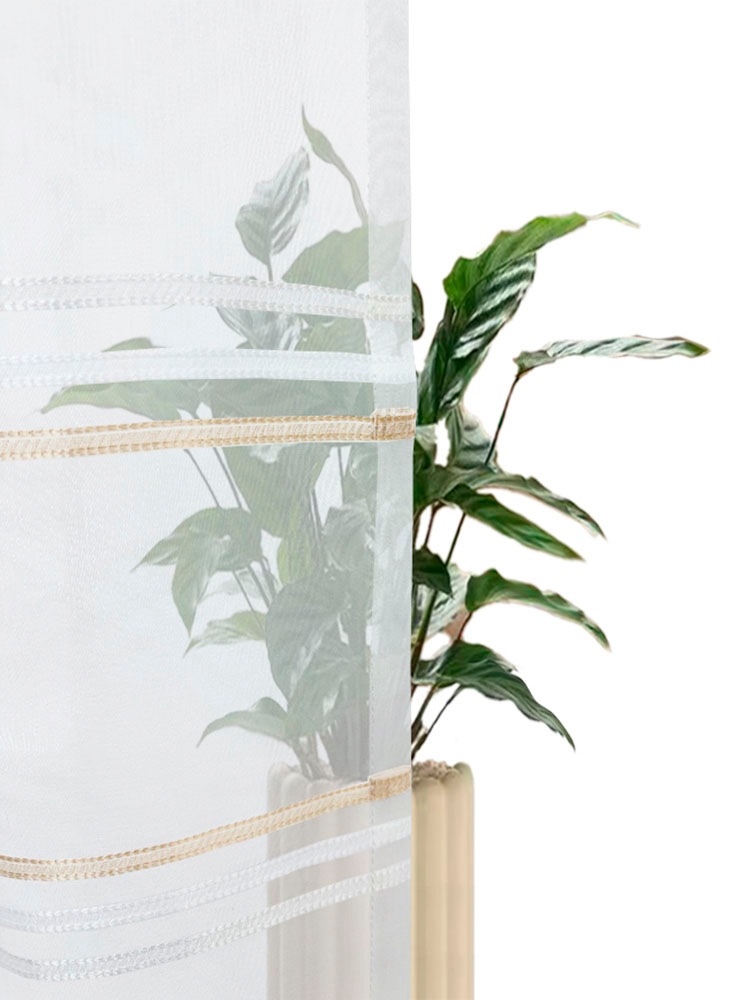 OTTO home Gardine »Sirii« Ösen 1 Stk. tlg. Halbtransparent, angenehme Haptik, mit Streifen, modern