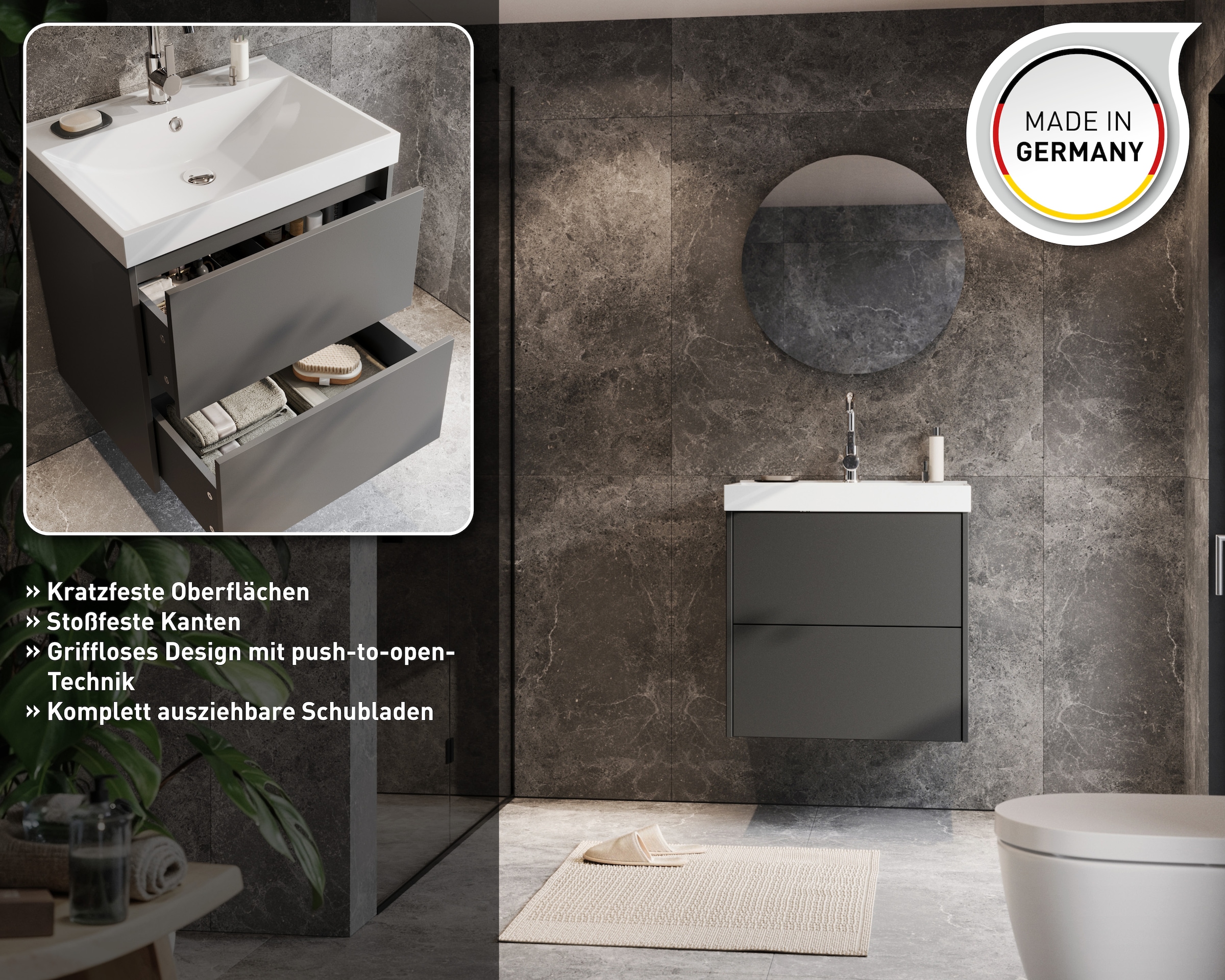 GERMANIA Waschtisch »Bisbee« 2 Stk. tlg. Waschtisch-Unterschrank