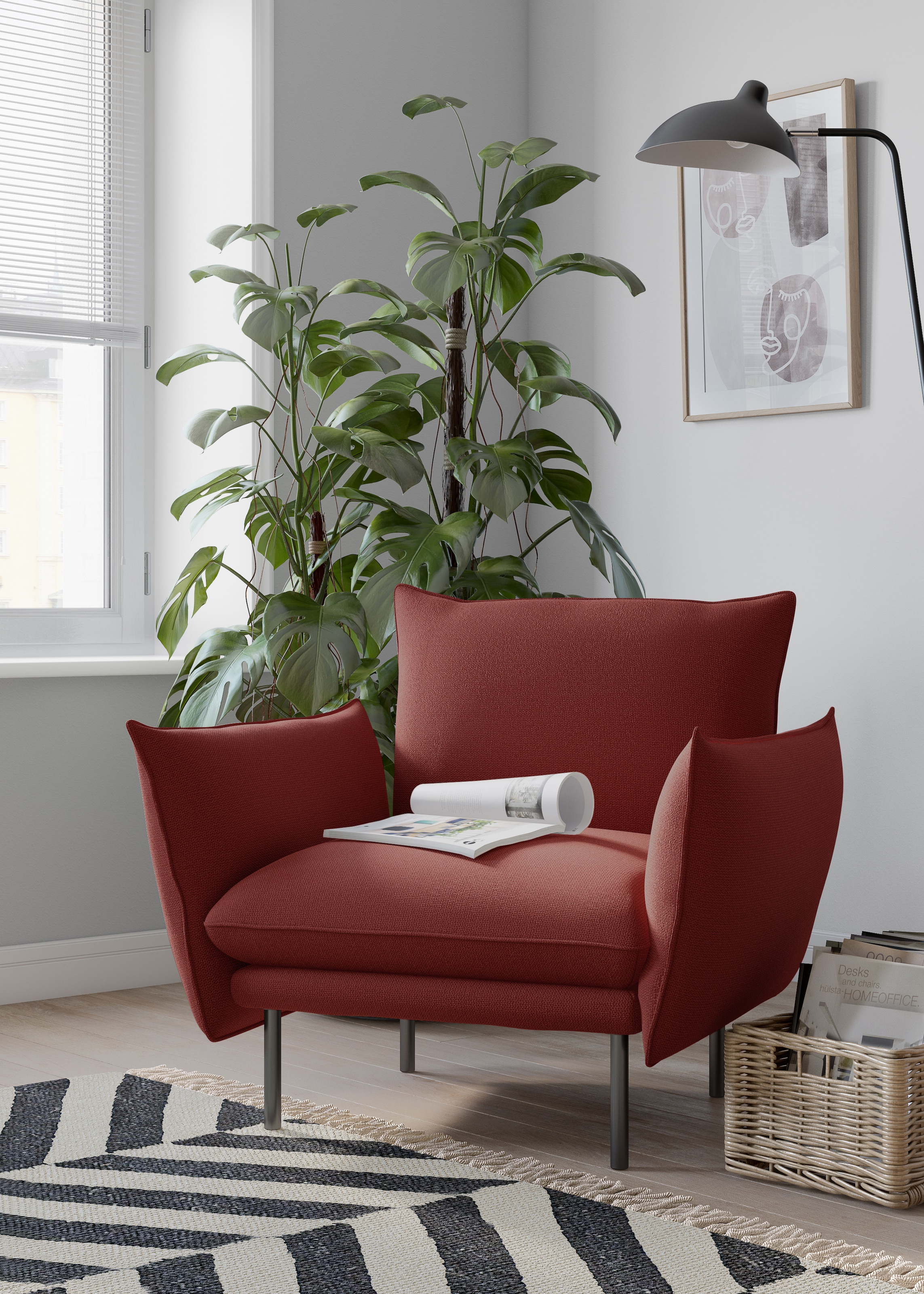 Home affaire Sessel »Stine Cocktailsessel« Besonderes Design durch Kissenop günstig online kaufen