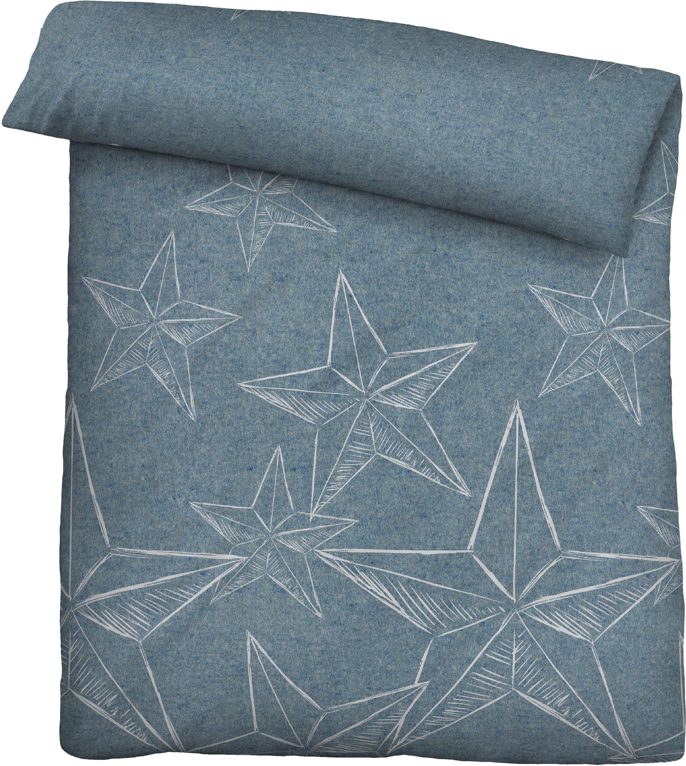 Biberna Bettwäsche »Alexander in Gr. 135x200 oder 155x220 cm«, Flanell kuschelig warm im Winter, Bettwäsche mit Sternen, Weihnachten