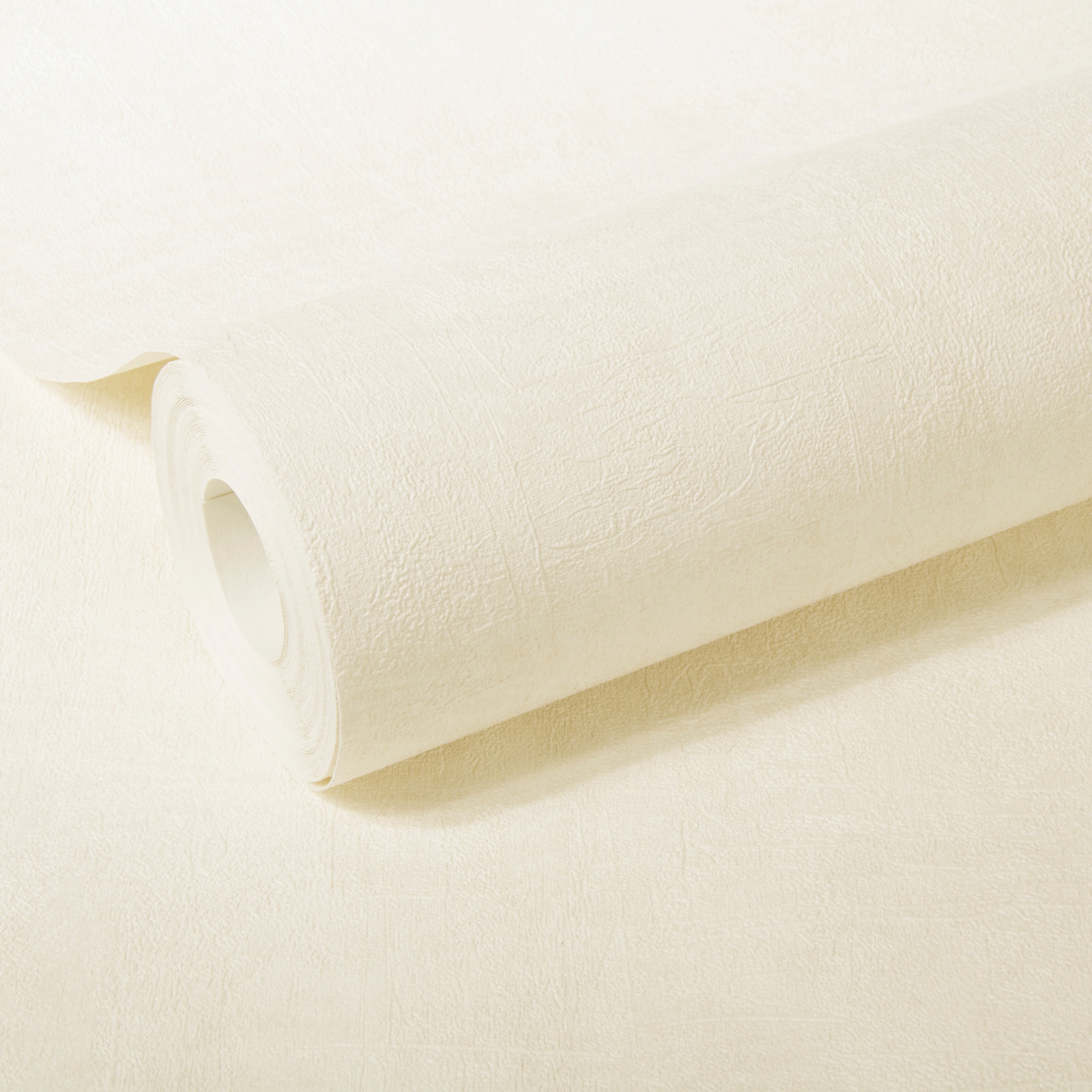 WOW Vliestapete »Beton Uni« Steinoptik geprägt Weiß - 10m x 52cm