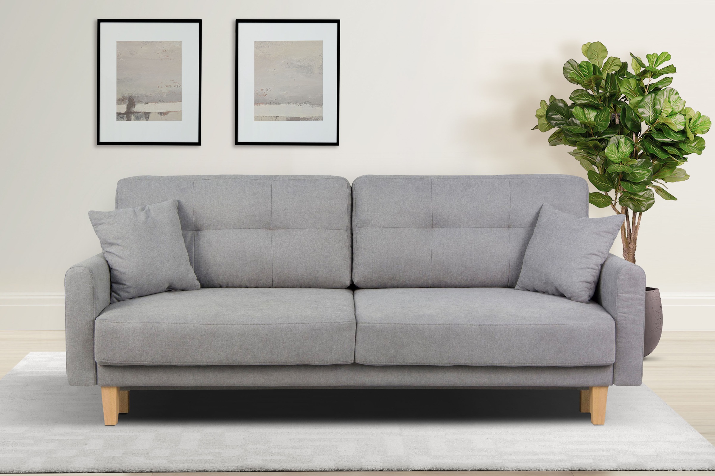 Home affaire 3-Sitzer "TRIPLO optionale Schlafsofa mit Bettkasten, Maße B/T günstig online kaufen