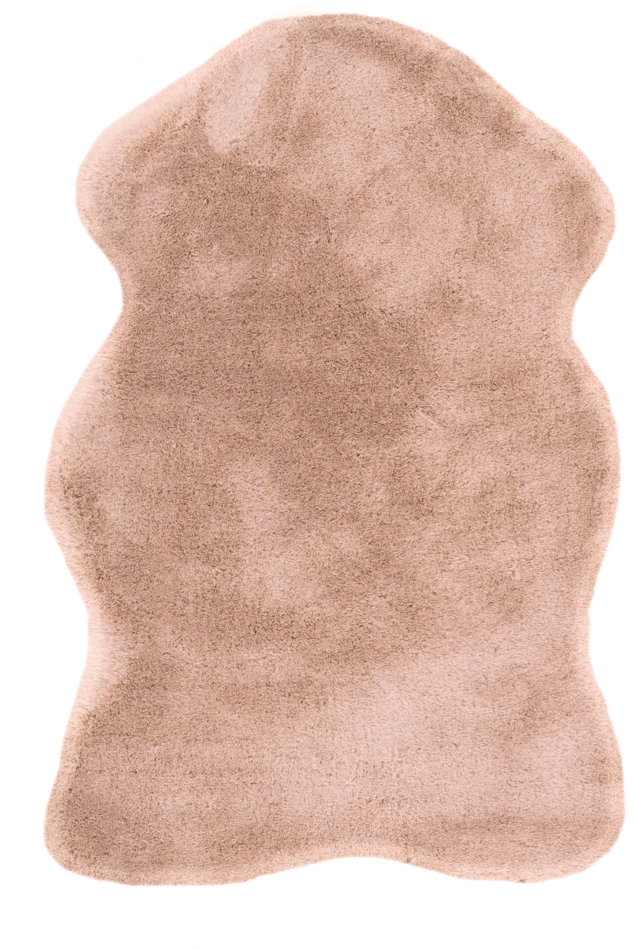 Padiro Fellteppich »Rabbit Light Sheepskin 825«, fellförmig, 23 mm Höhe, weiches Fellteppich-Imitat, Schlafzimmer, Kinderzimmer