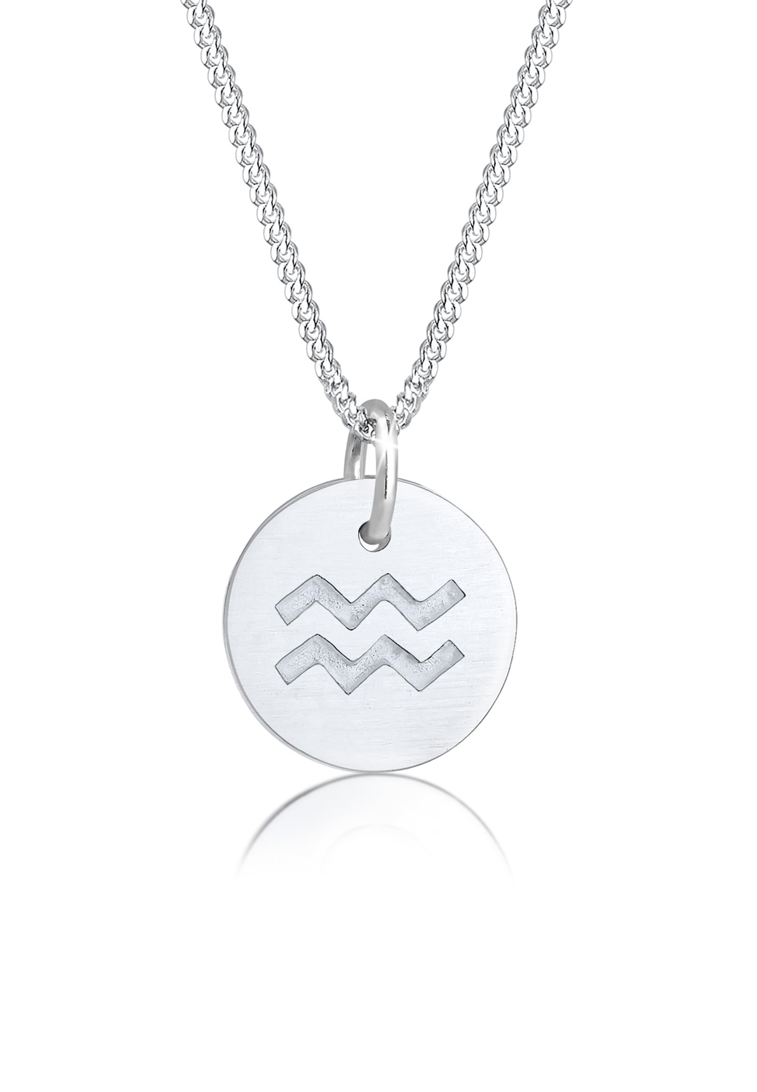 Elli Kette mit Anhänger »Sternzeichen Wassermann Astro Matt 925 Silber«