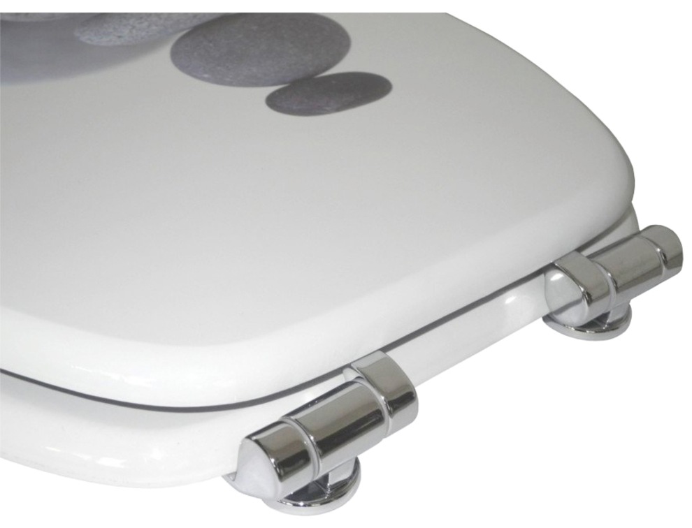 Sanilo Badaccessoire-Set »Energy Stones«, (Komplett-Set, 3 tlg.), bestehend aus WC-Sitz, Badteppich und Waschbeckenstöpsel