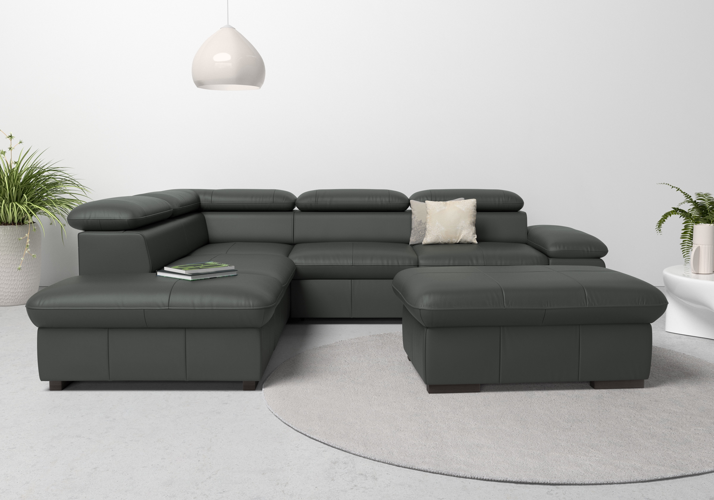 Home affaire Ecksofa »Alberto L-Form«, mit Kopfteilverstellung, wahlweise m günstig online kaufen