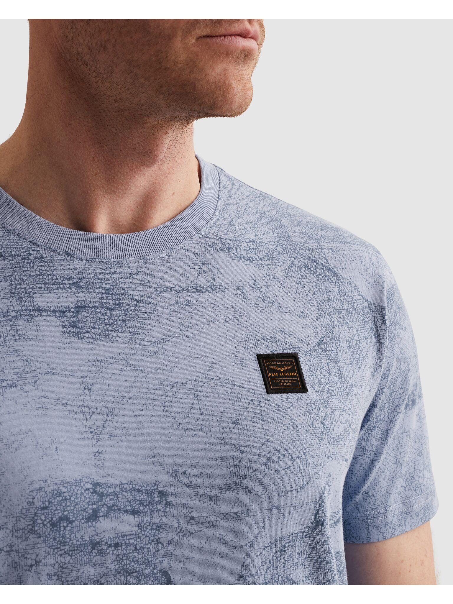 PME LEGEND T-Shirt »Short sleeve r-neck single jersey aop« mit Logo Stickerei