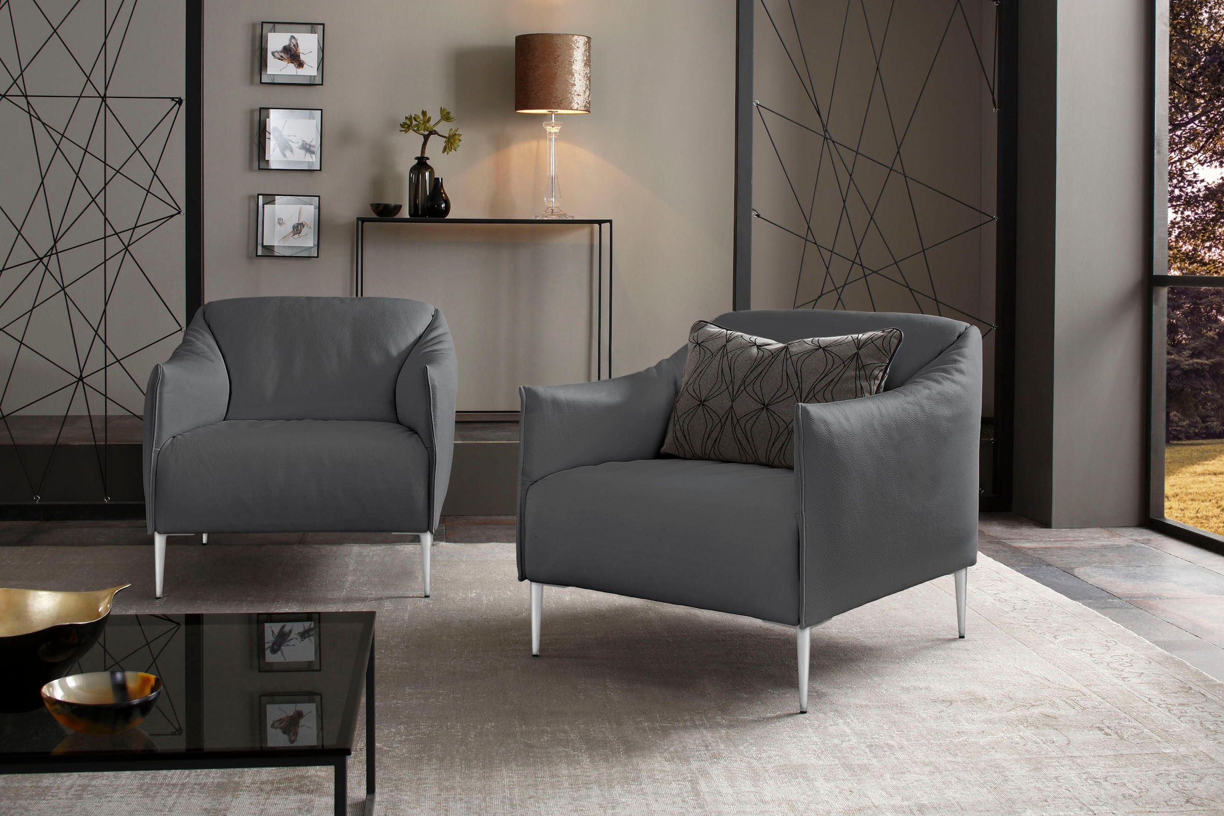 W.SCHILLIG Cocktailsessel »sally«, mit Metallfüßen in Chrom glänzend