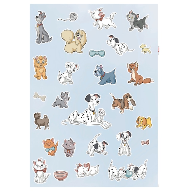 Komar Wandtattoo »Disney Cats and Dogs«, (27 St.), 50x70 cm (Breite x  Höhe), selbstklebendes Wandtattoo auf Raten kaufen