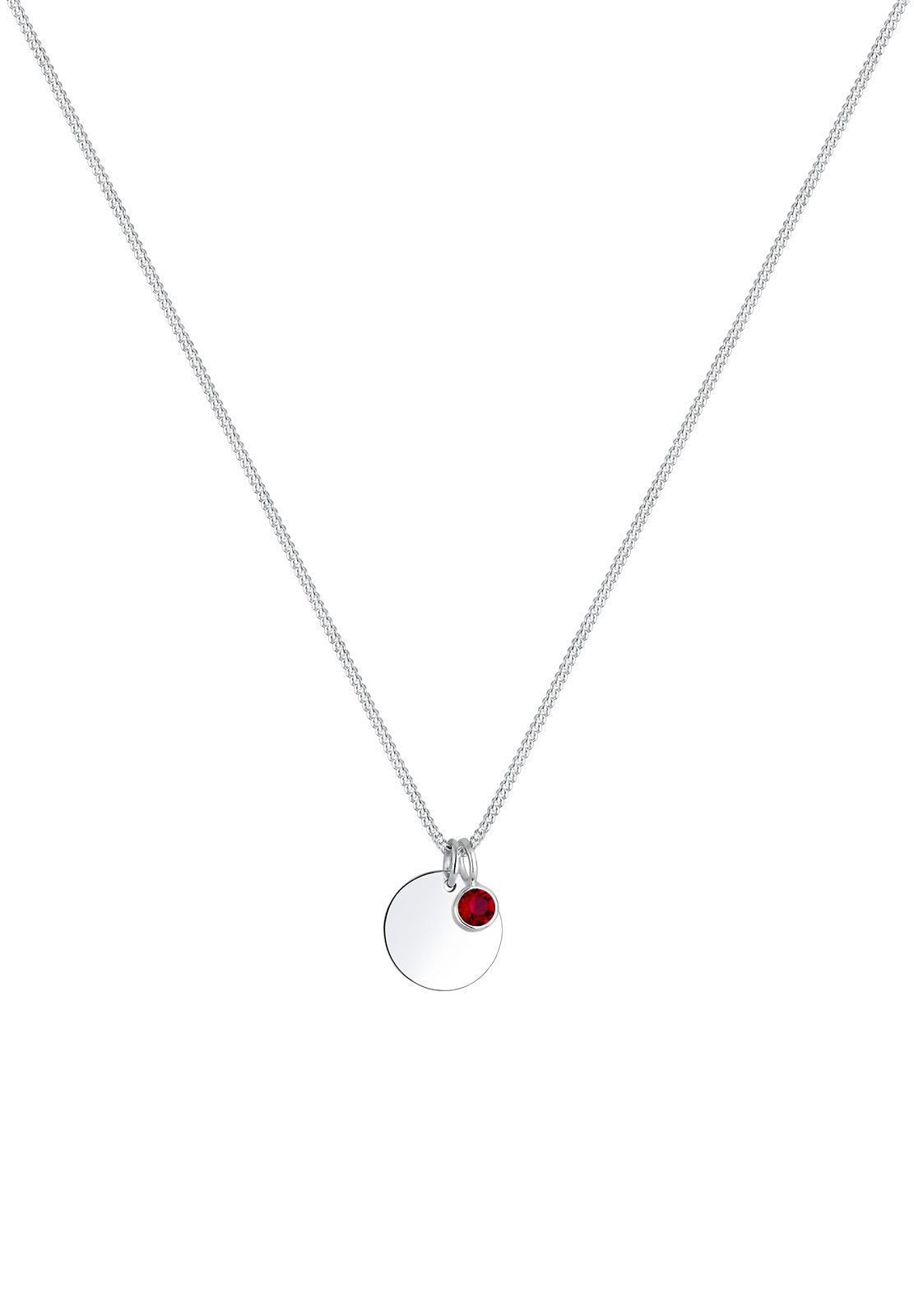 Elli Collierkettchen »Plättchen mit Geburtstein Kristalle 925 Sterling silber«