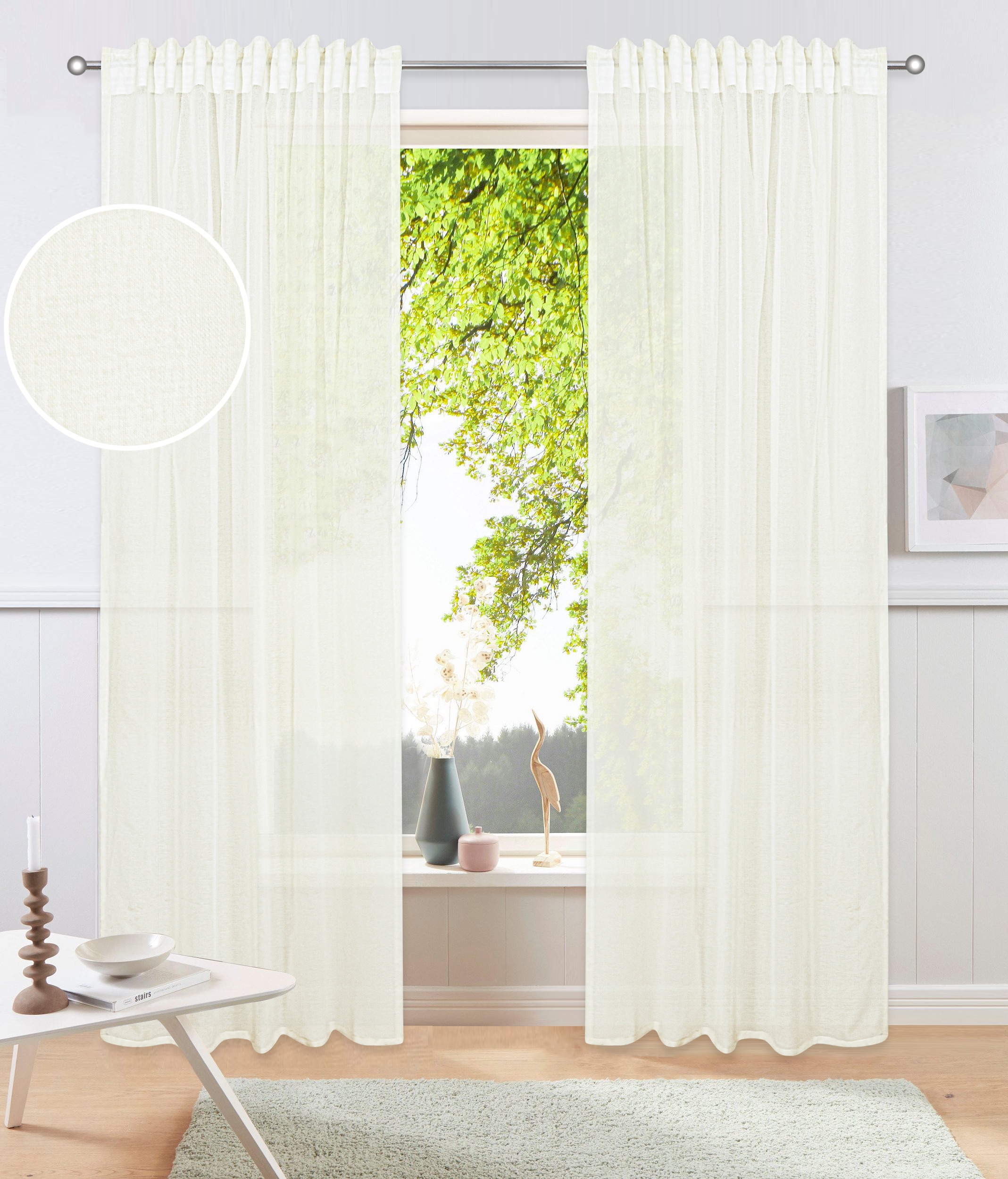 OTTO home Gardine »Dolly« Multifunktionsband 1 Stk. tlg. gewebt, Polyester