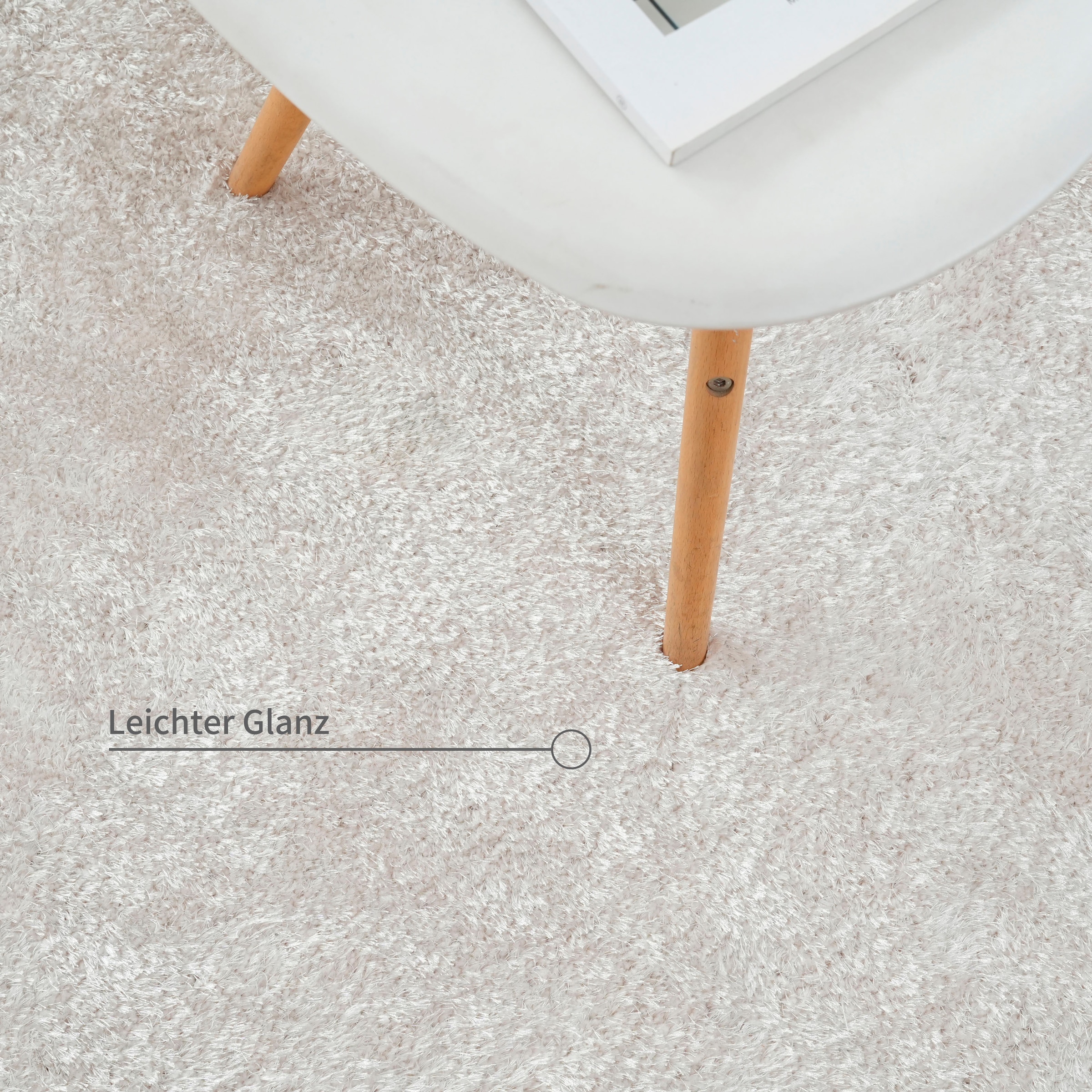my home Hochflor-Teppich »Dana light, besonders weich, Mikrofaser Teppiche«, rechteckig, 25 mm Höhe, uni, leichter Glanz, Wohnzimmer, Schlafzimmer, Esszimmer