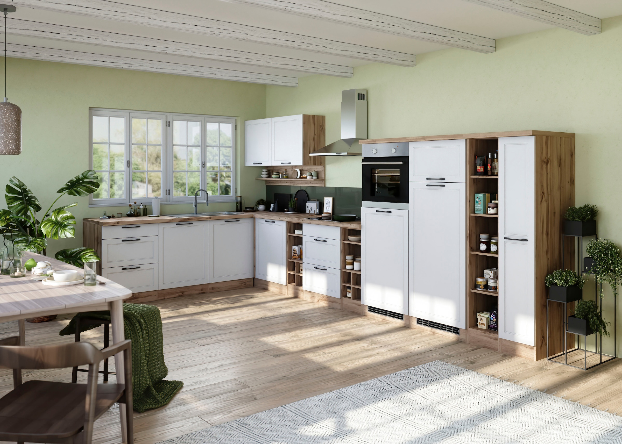 KOCHSTATION Winkelküche »KS-Lana«, Stellbreite 240/420 cm, wahlweise mit E-Geräten