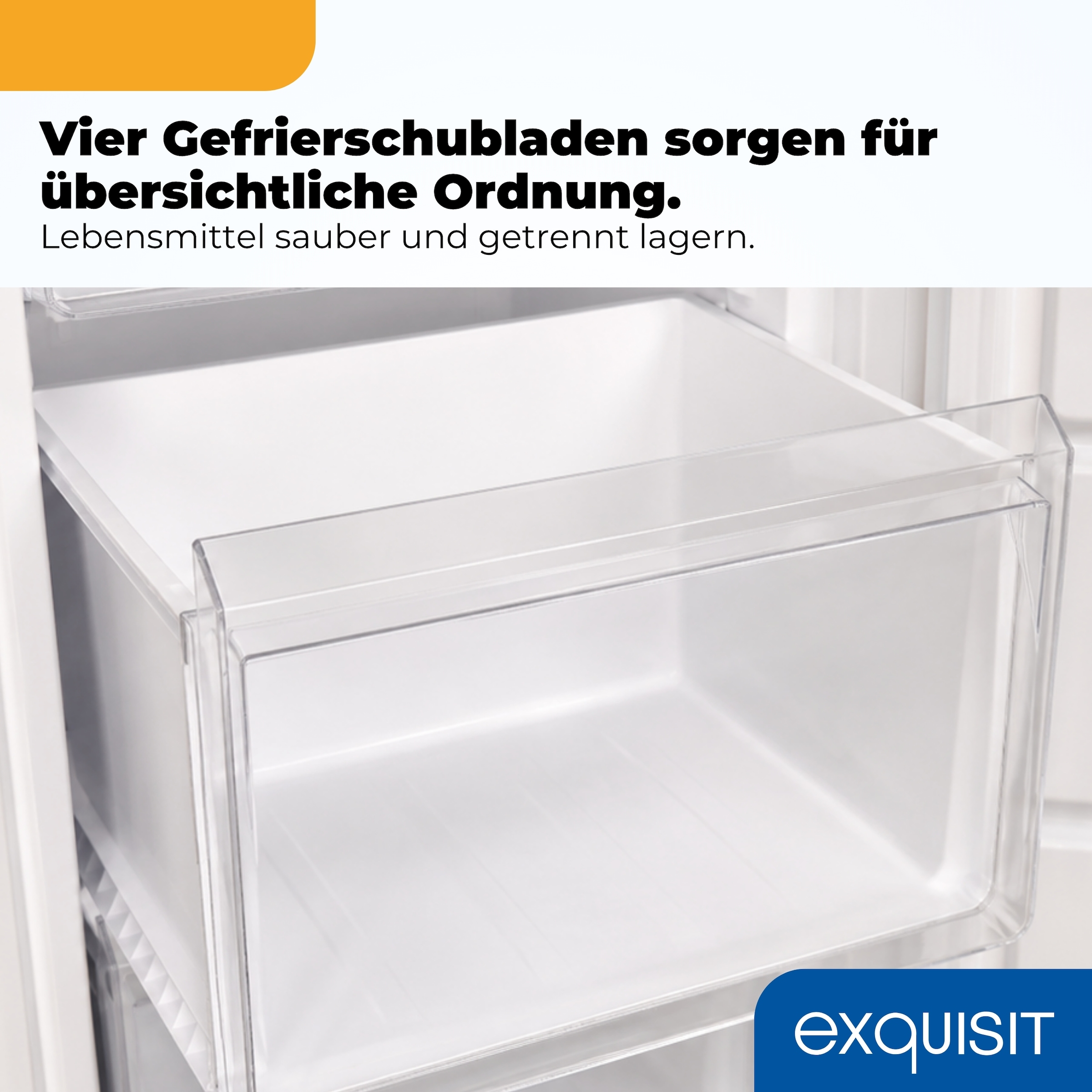exquisit Gefrierschrank NoFrost »GS271-NF-H-040C« 170 cm hoch 54,5 cm breit Viel Platz, starke Gefrierleistung & flexible Anpassung für den Alltag