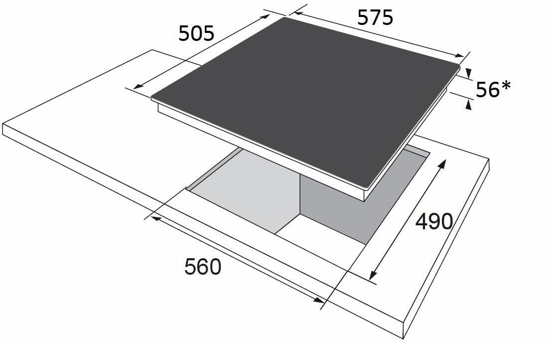 Amica Elektro-Kochfeld »KMC 742 600 E«, mit Ankochautomatik