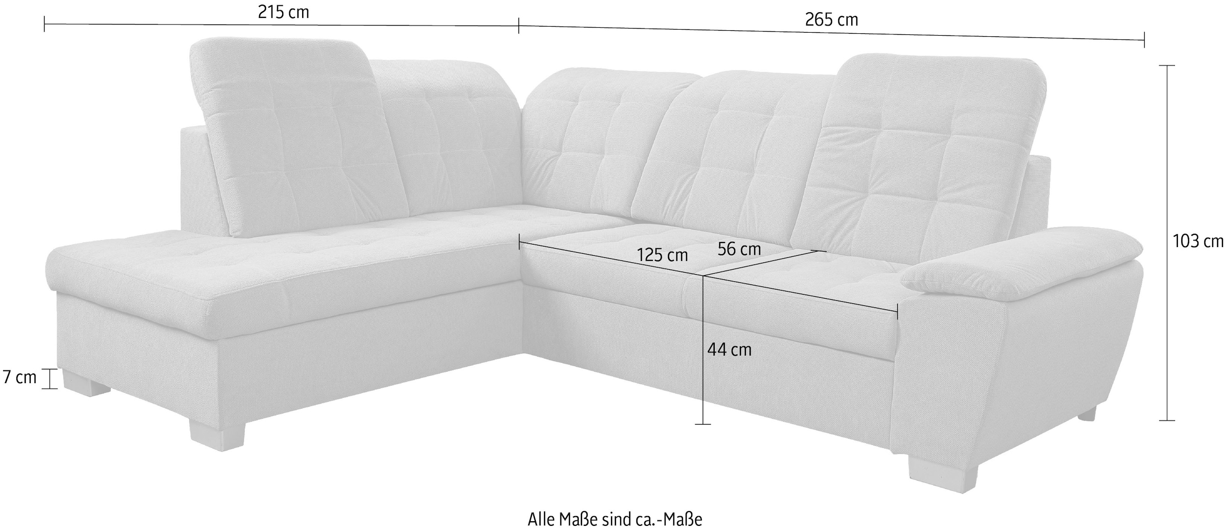 WERK2 Ecksofa »Bonny inkl. Kopfteilverstellung, Bettfunktion, Stauraum, L-Form« Komfortwunder mit Schlaffunktion, verstellbarem Kopfteil & Stauraum.