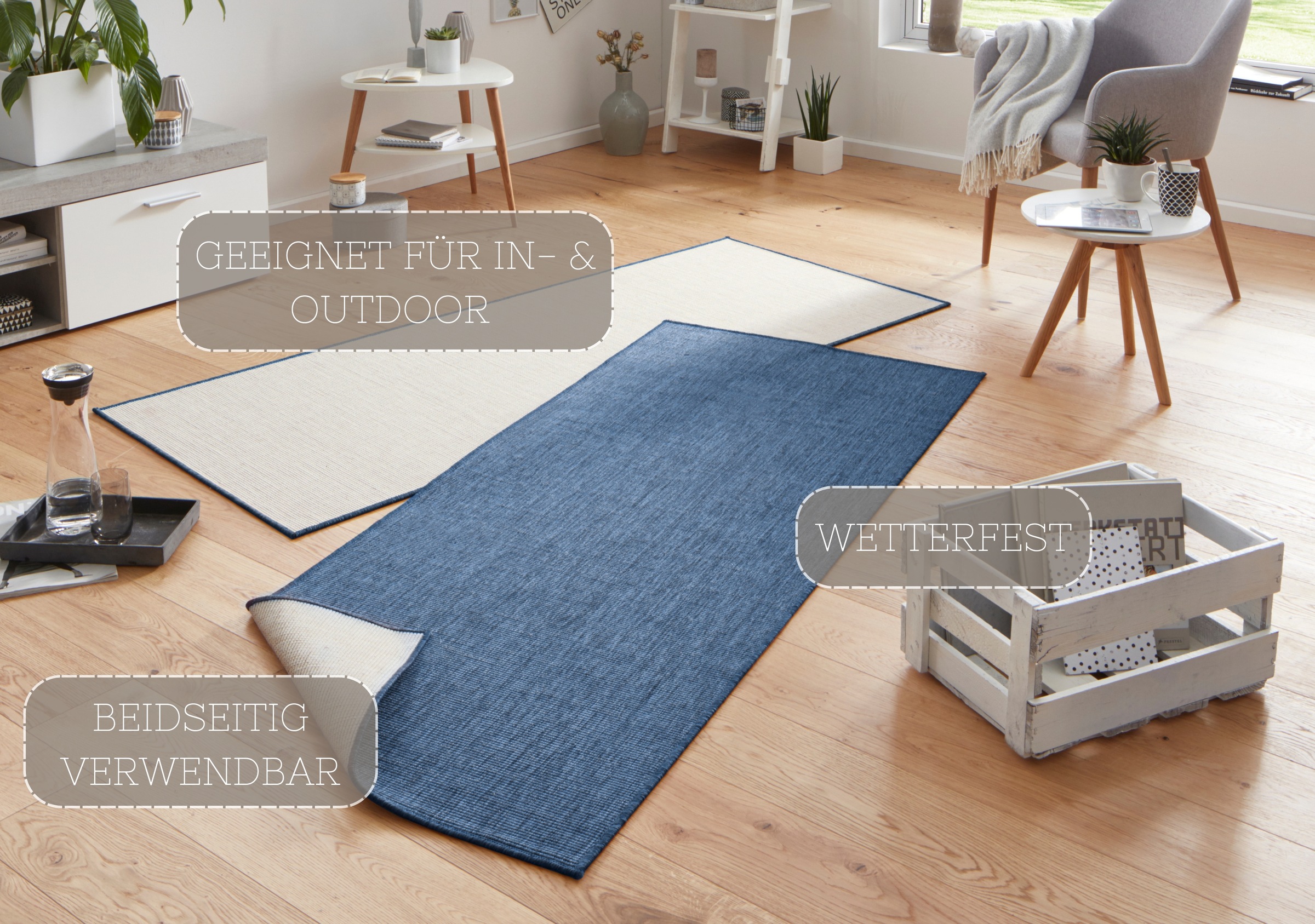 NORTHRUGS Teppich »Miami Wendeteppich«, rechteckig, 5 mm Höhe, In-& Outdoor günstig online kaufen