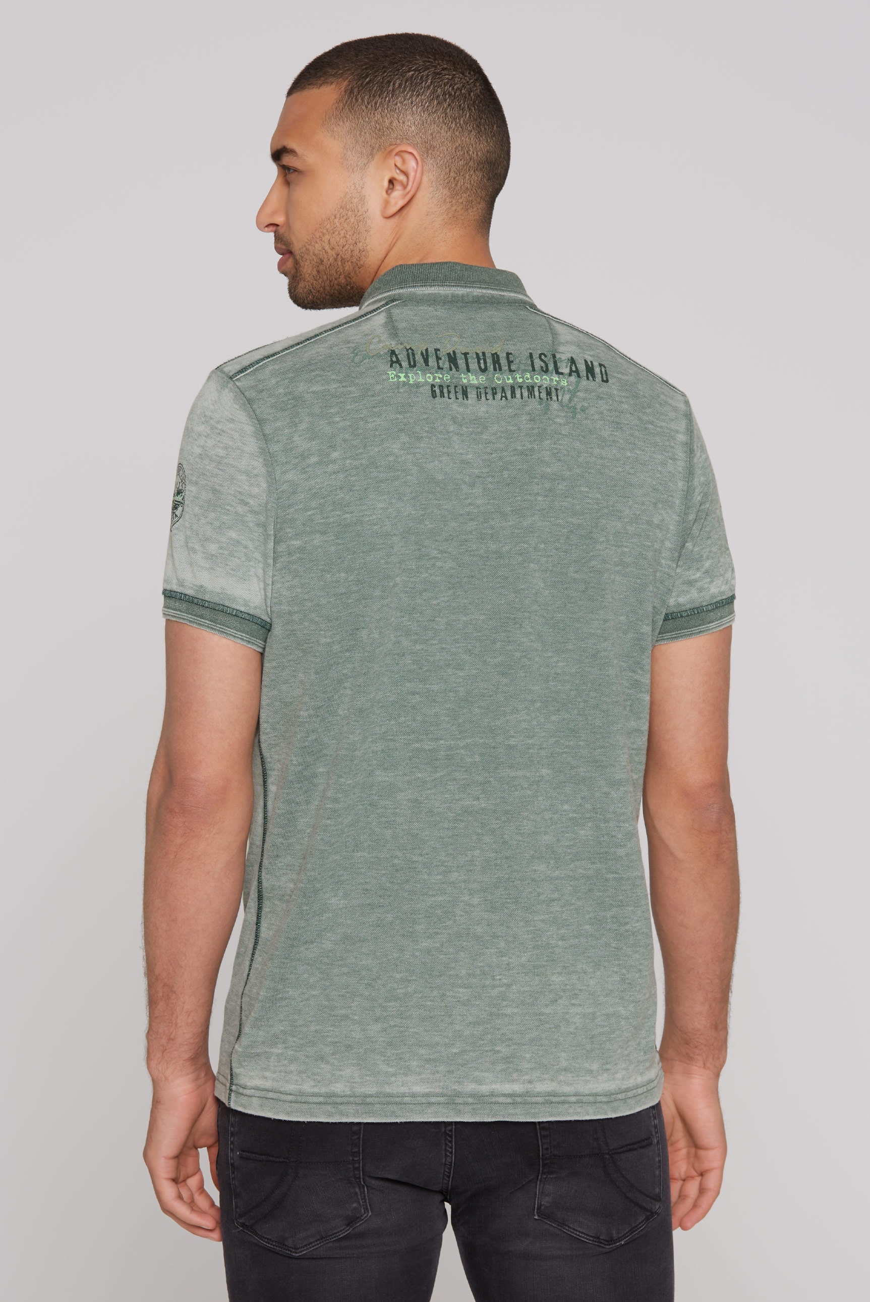 CAMP DAVID Poloshirt, mit Logo Print