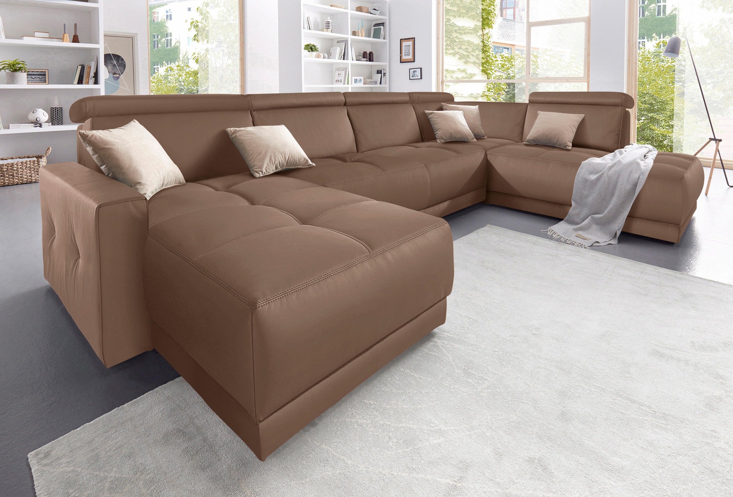 DOMO collection Wohnlandschaft »Ava moderne Sitzheftung mit toller Doppelna günstig online kaufen