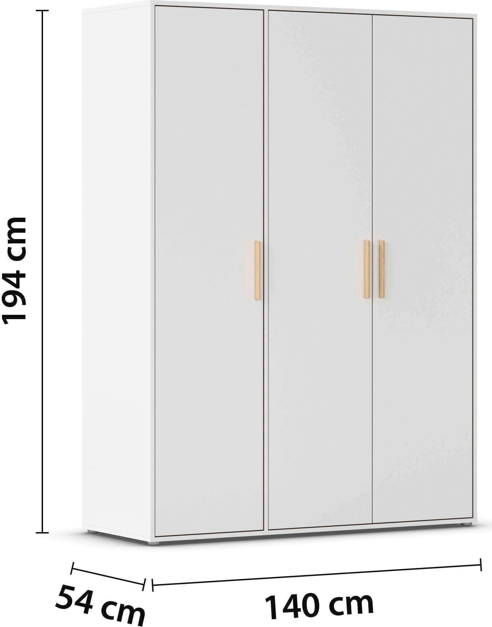 INOSIGN BY RAUCH Kleiderschrank »Schrank Garderobe Schlafzimmer Stauraum PAULLY TOPSELLER Wäscheschrank«, (mit 3 unterschiedlichen Griff-Varianten) 3 Griffvarianten MADE IN GERMANY