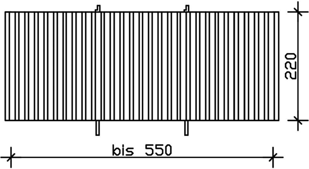 Skanholz Carport-Rückwand, aus Deckeschalung 20x120mm