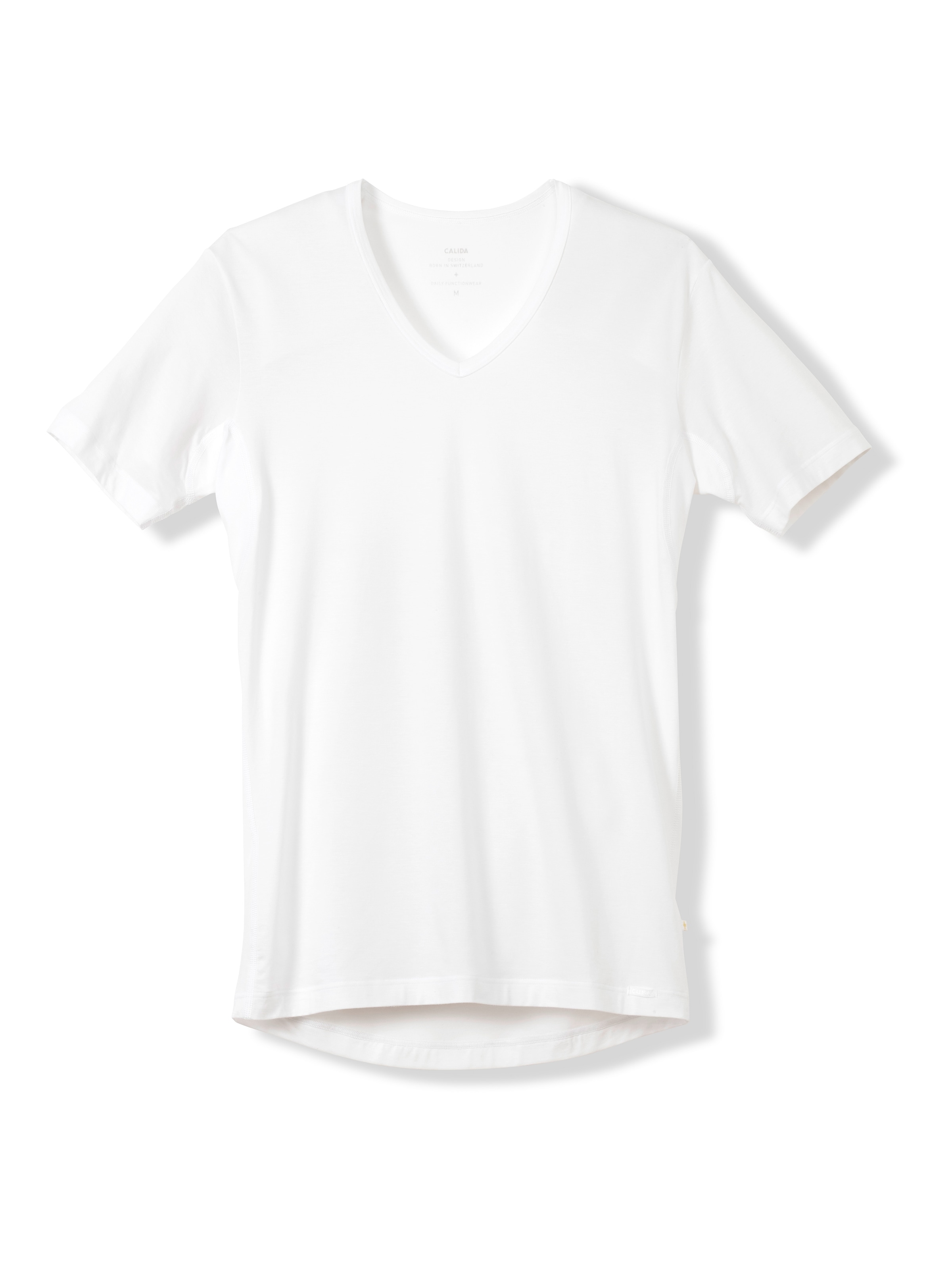 CALIDA V-Shirt »Focus«, V-Ausschnitt, Single Jersey Qualität, schnelltrocknend, Kurzarm