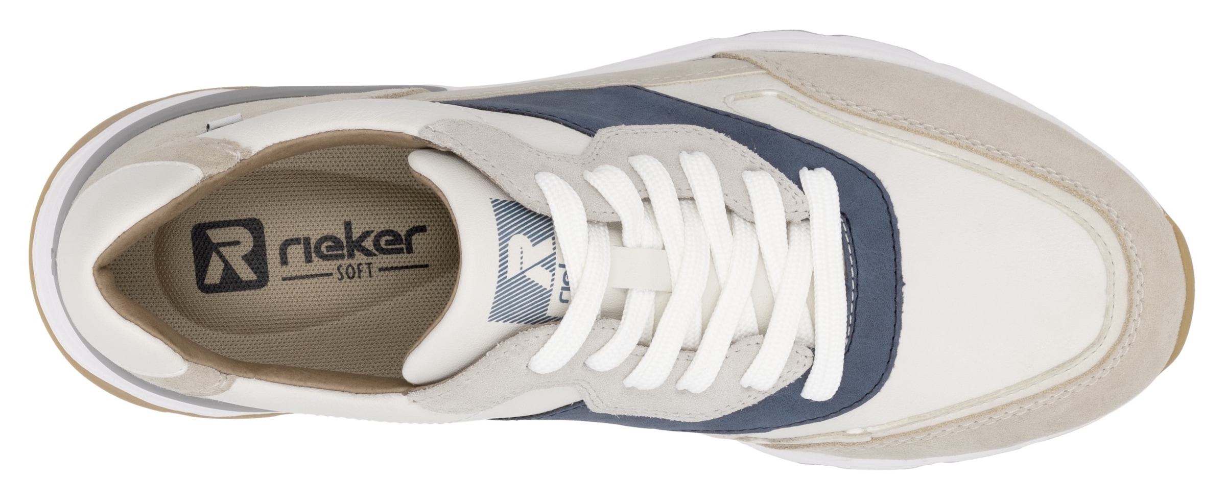 RIEKER Sport Sneaker, Schnürschuh, Halbschuh, Freizeitschuh mit Schaftrandpolsterung