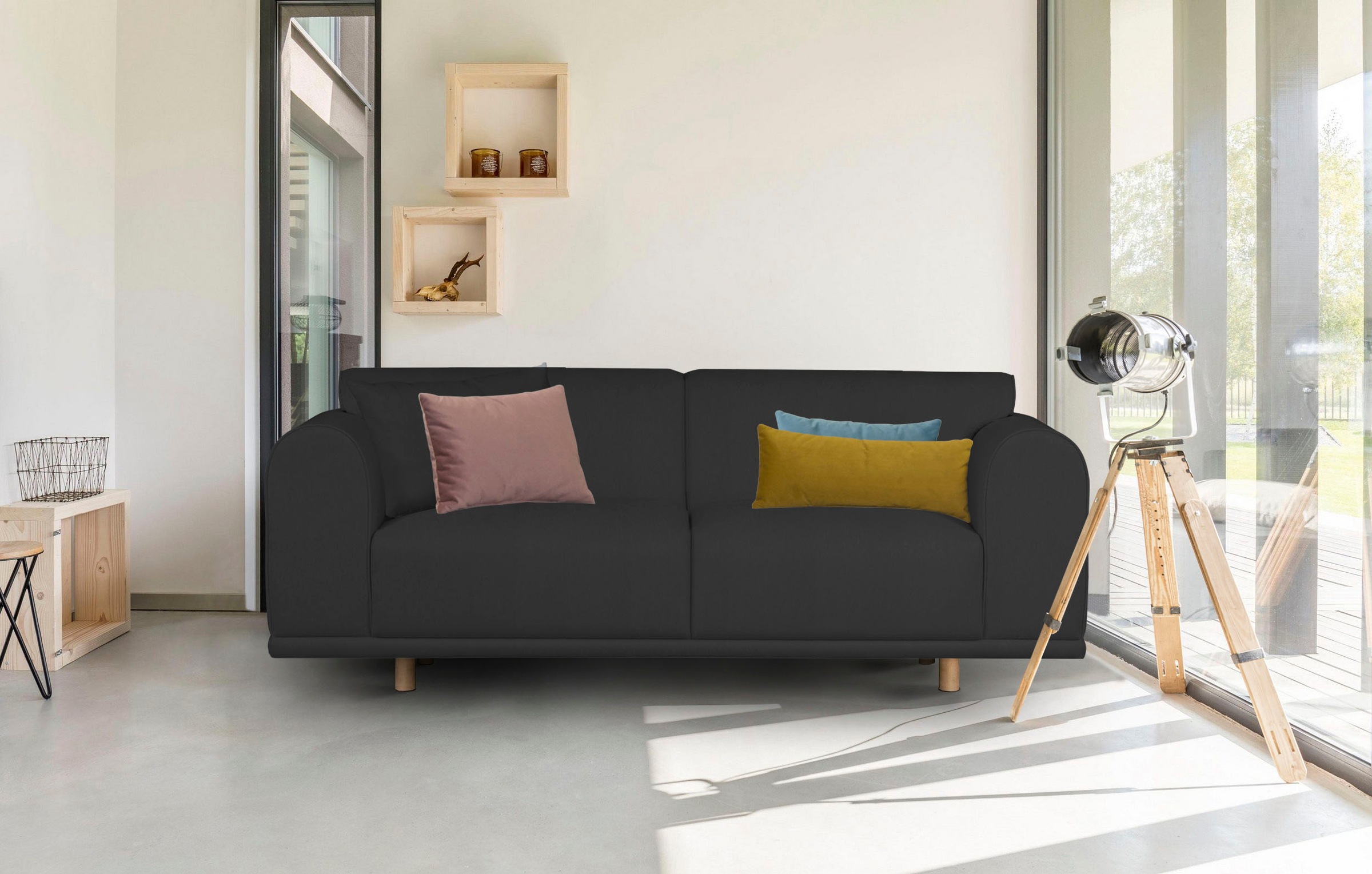 OTTO home 2-Sitzer »Maroon« in skandinavischem Design, mit losen Kissen günstig online kaufen