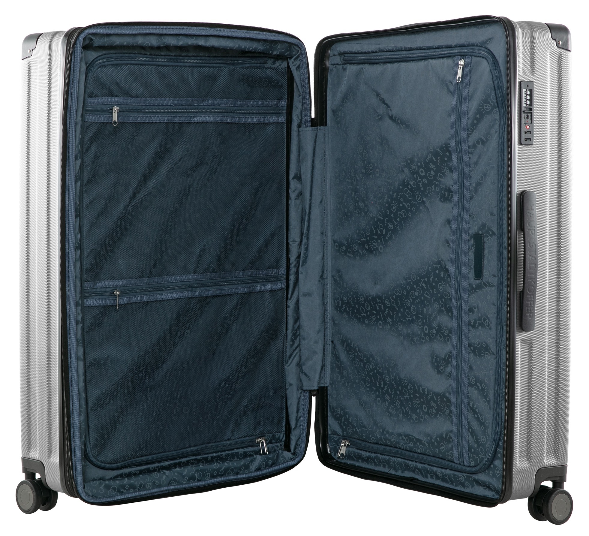Hauptstadtkoffer Hartschalen-Trolley »Q-Damm, verschiedene Farben und Größen«, 4 Rollen, Hartschalenkoffer Reisekoffer Trolley mit TSA-Schloss