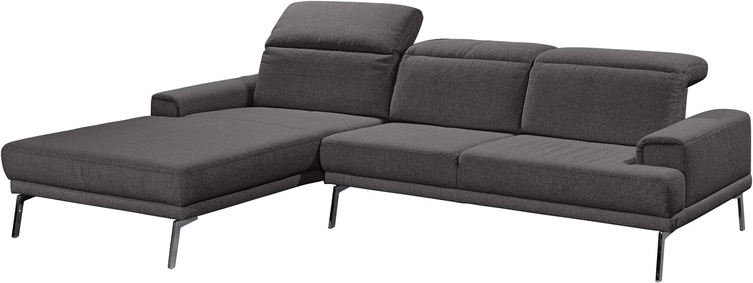 Musterring Ecksofa »MR 4580«, mit Kopf- und Sitztiefenverstellung, Metallfuß chrom, 288 x 193/220cm