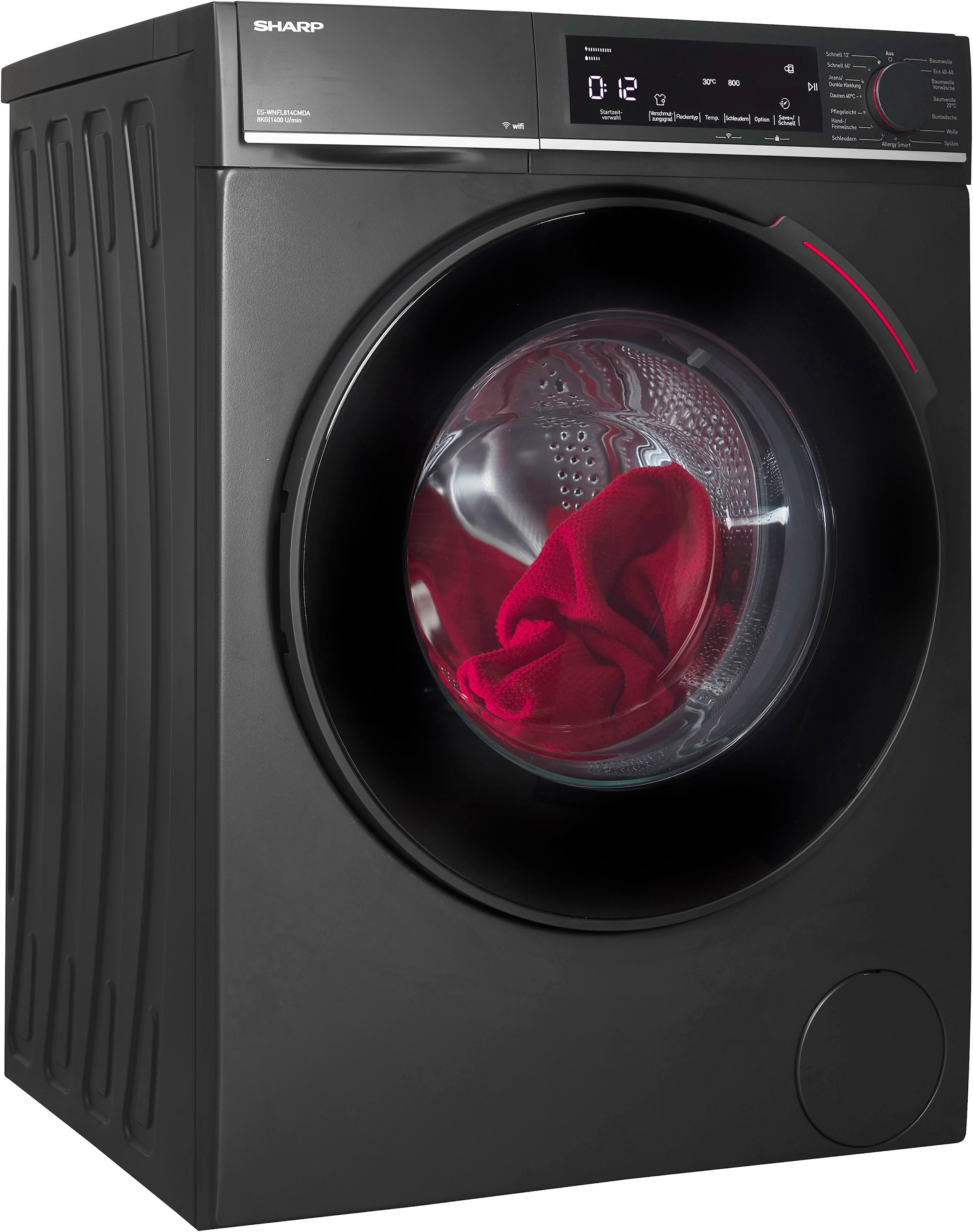 Sharp Waschmaschine »ES-WNFL814CMDA-DE«, 8 kg, 1400 U/min, WiFi