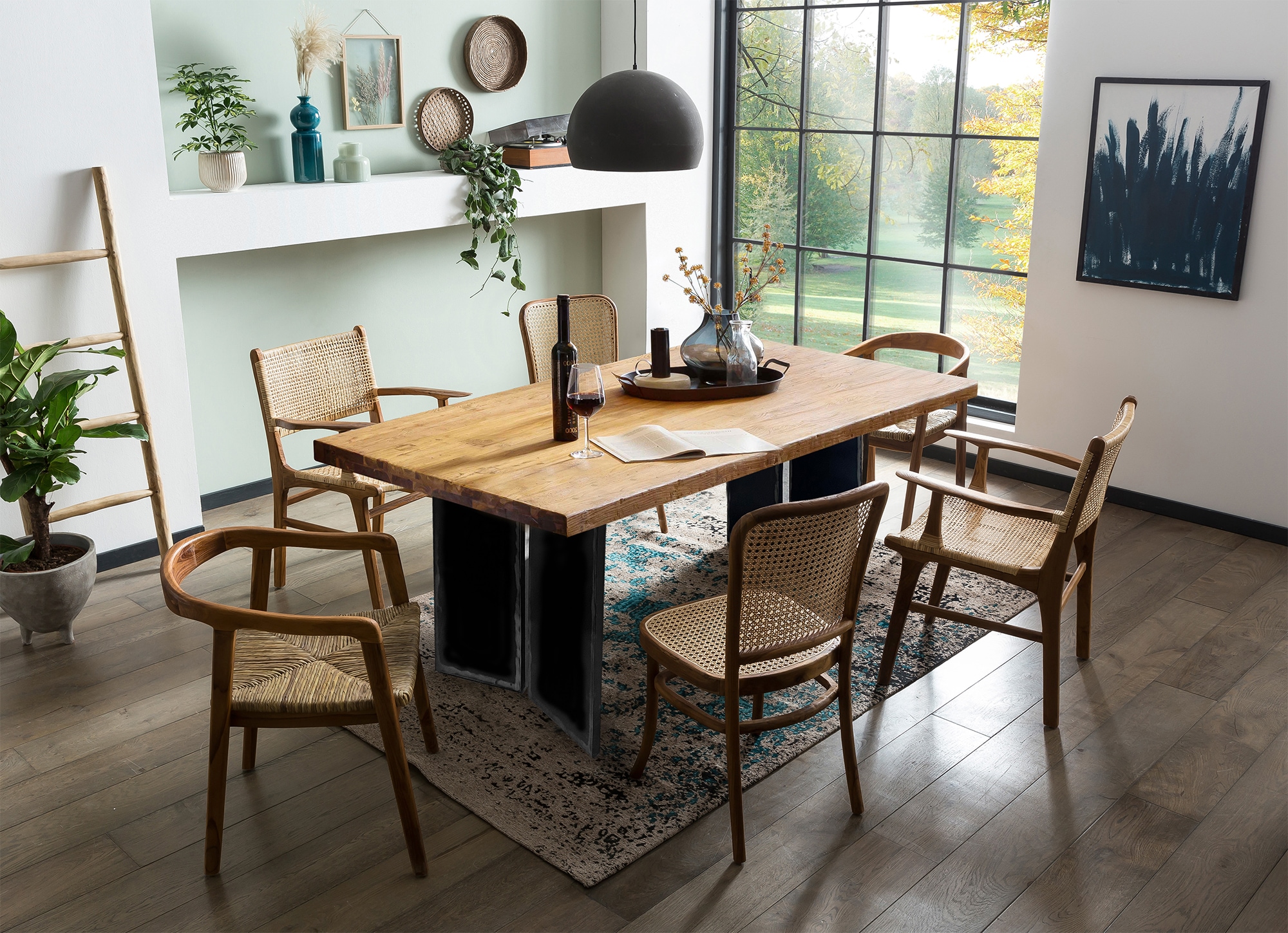 SIT Tischplatte, aus recyceltem Teakholz