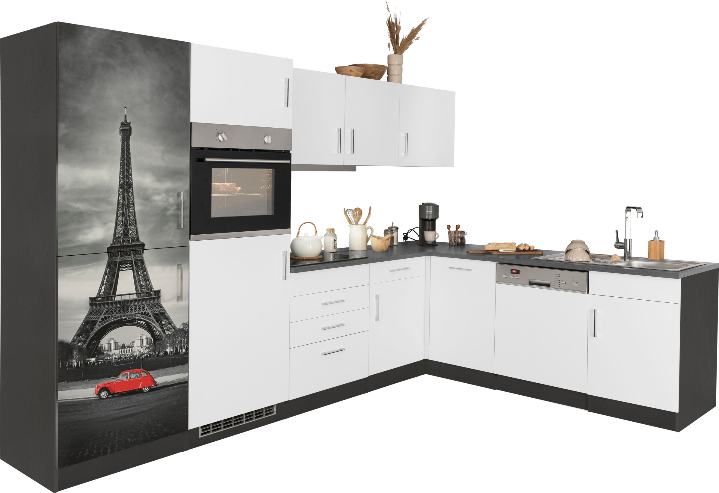 HELD MÖBEL Winkelküche »Paris«, Stellbreite 290/220 cm, wahlweise mit Induk günstig online kaufen
