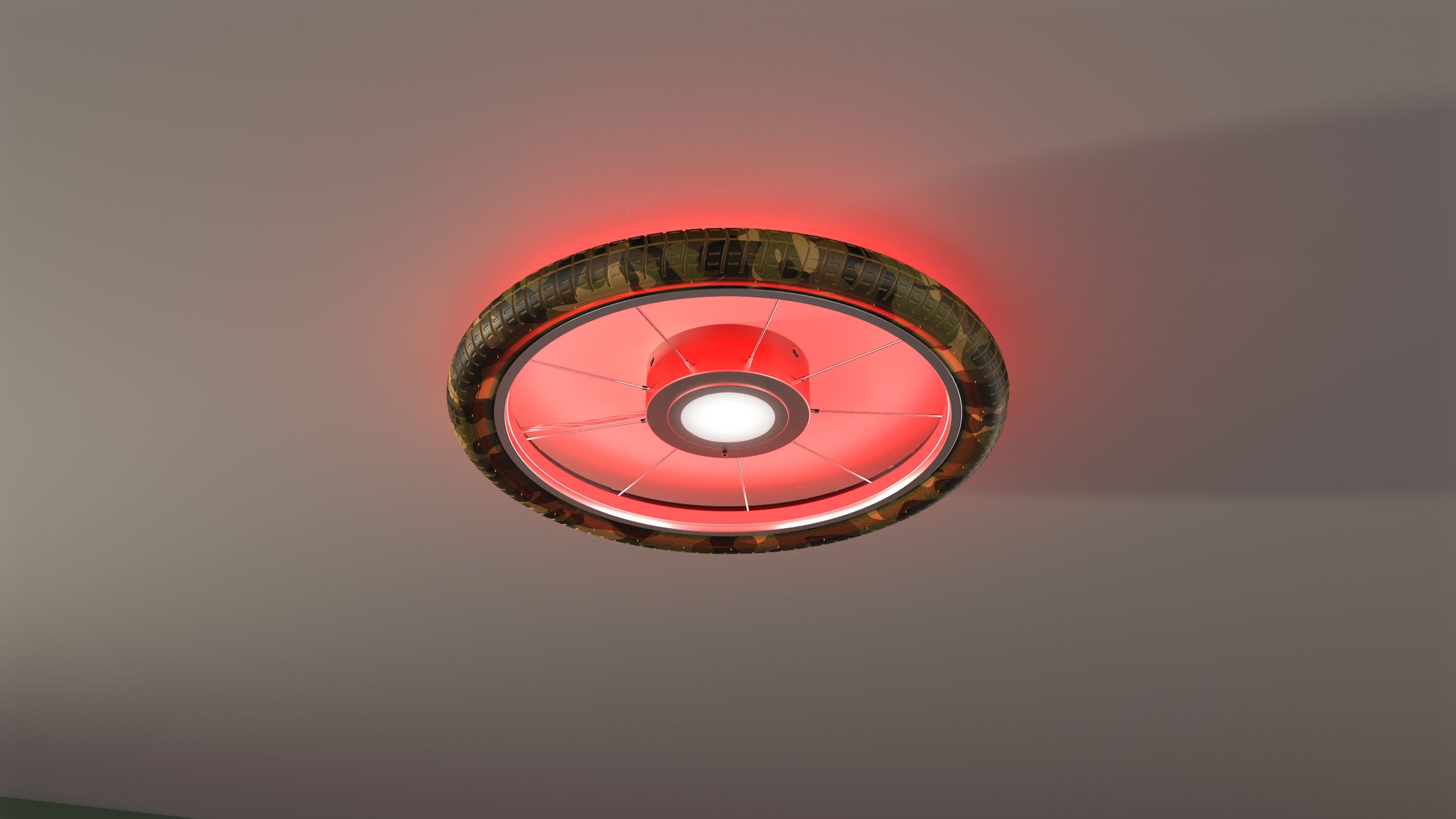 my home Deckenleuchte »Bela«, Leuchtmittel LED-Modul | LED wechselbar, RGB Funkfernbedienung, Reifenleuchte, Wheel