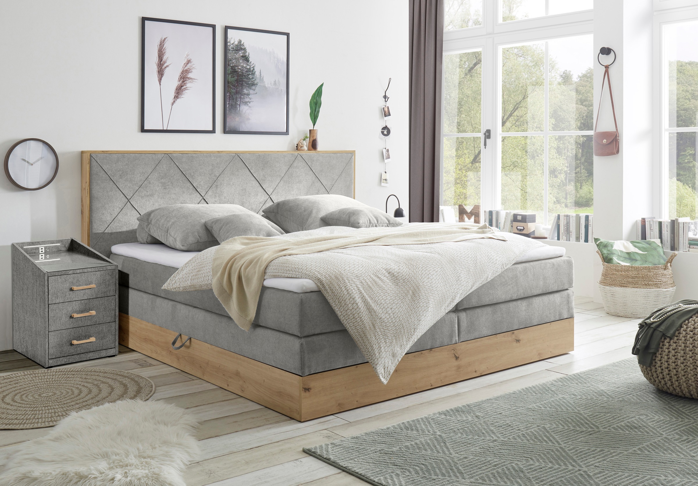ED EXCITING DESIGN Boxspringbett »Bellevue«, inkl. Bettkasten, wahlweise mi günstig online kaufen
