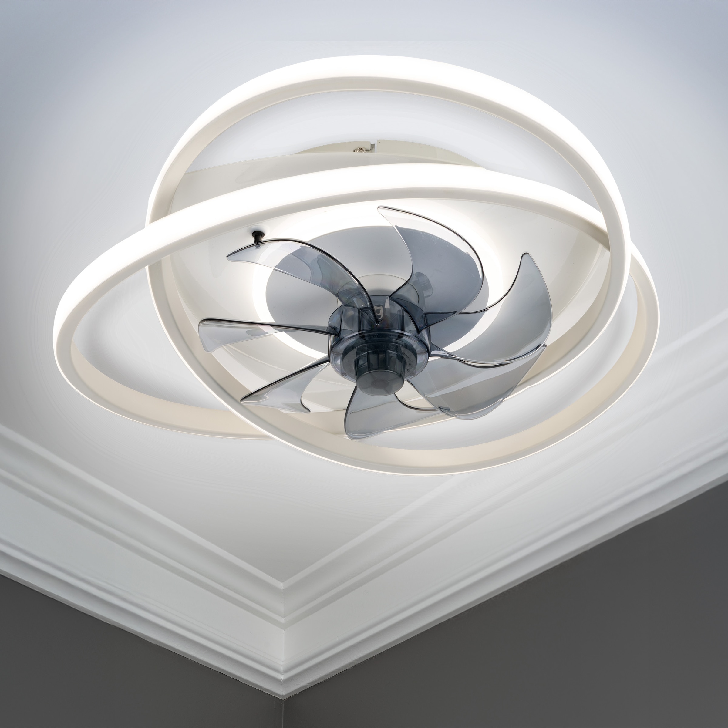 OTTO home LED Deckenleuchte »Lunnee Deckenventilator« LED-Modul 1 Stk. warmweiß - kaltweiß Ventilator, Dimmbar per IR-Fernbedienung, CCT, Memory, Nachtlicht