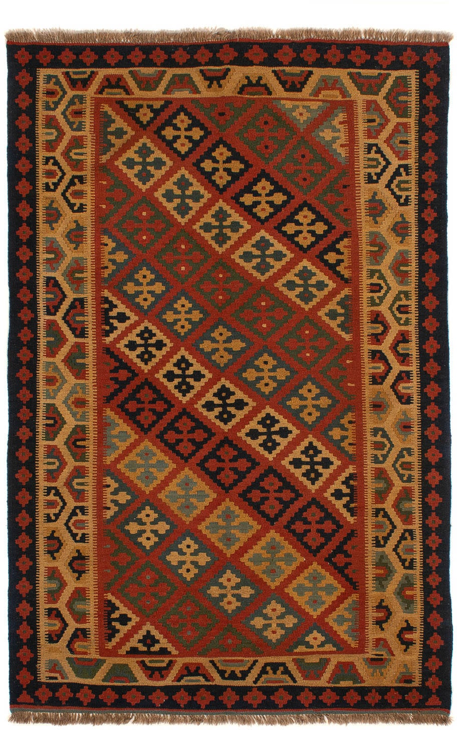 morgenland Wollteppich »Kelim - Oriental - 213 x 148 cm - dunkelrot«, recht günstig online kaufen