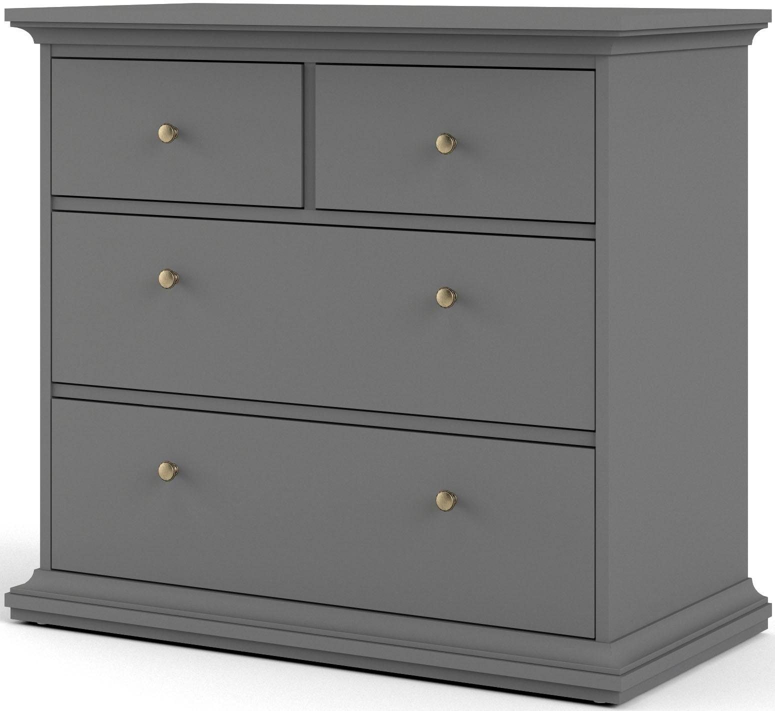 Home affaire Kommode »Paris, Aufbewahrung, Schubladenschrank, Stauraum«, mit 4 Schubladen, Breite 96 cm, Höhe 87 cm