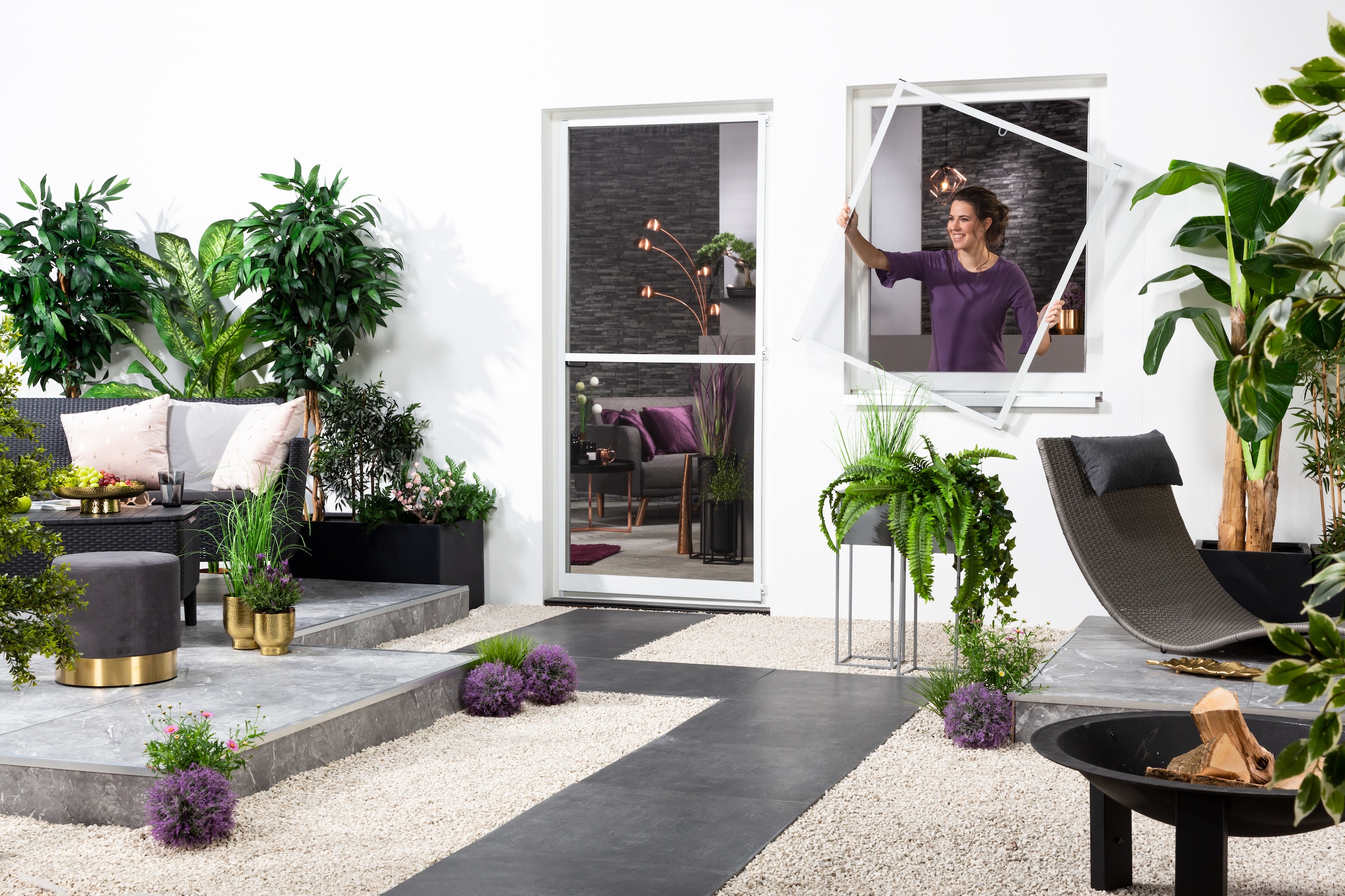 hecht international Insektenschutz-Fensterrahmen »MASTER SLIM«