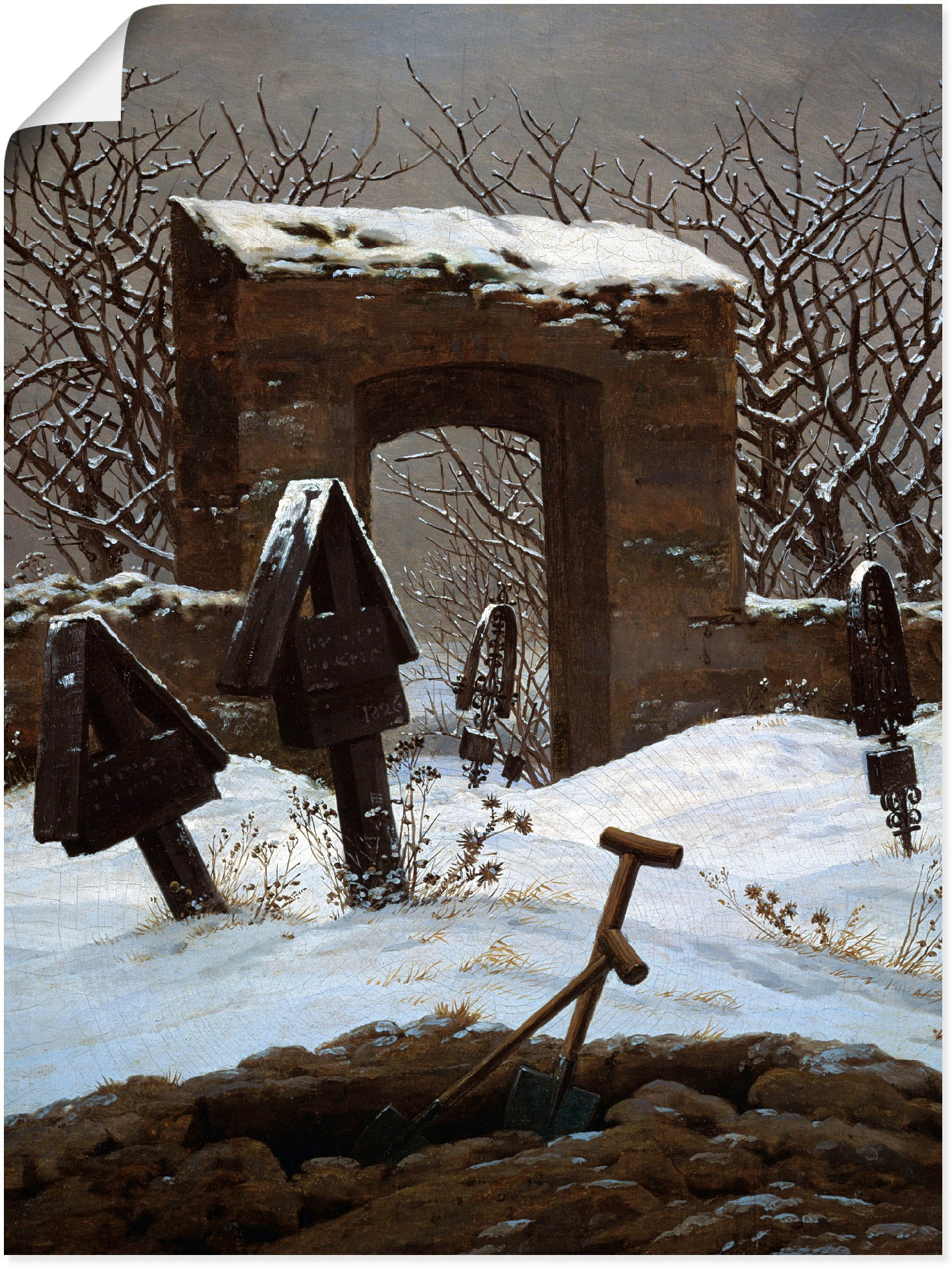 Artland Wandbild »Friedhof im Schnee«, Architektonische Elemente, (1 St.), als... kaufen