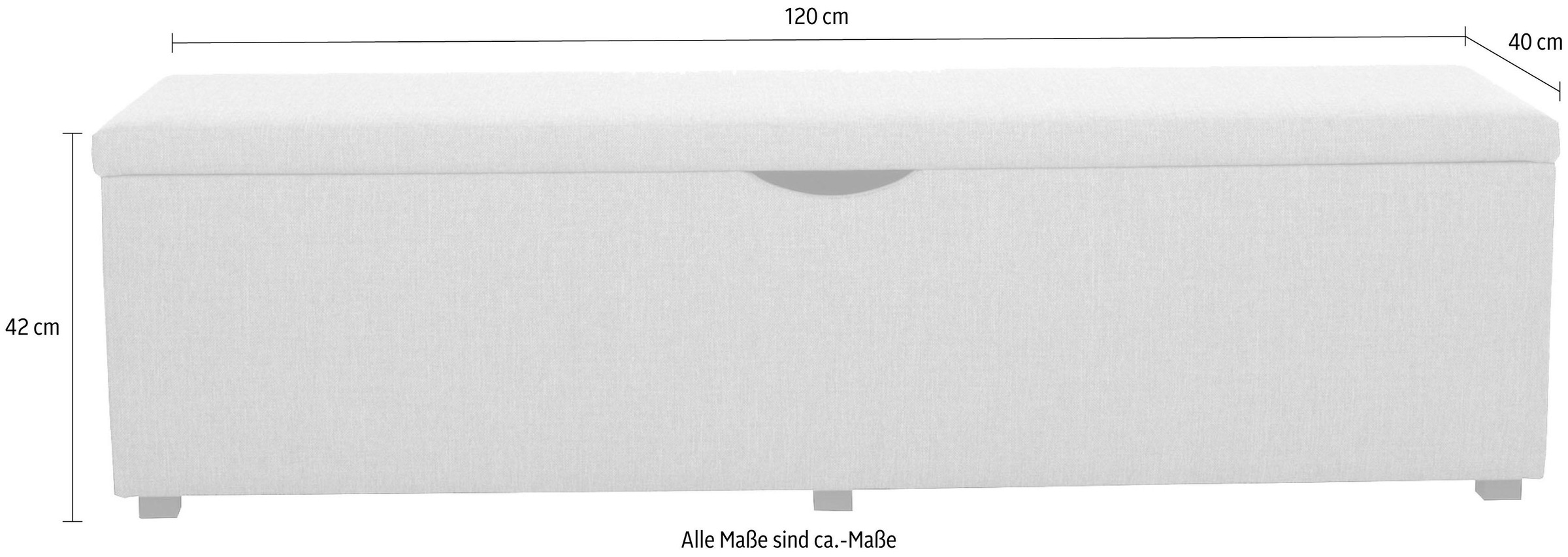 PLACES OF STYLE Hockerbank »Standard« Breite 120cm oder 160cm, auch als Garderobenbank oder Bettbank