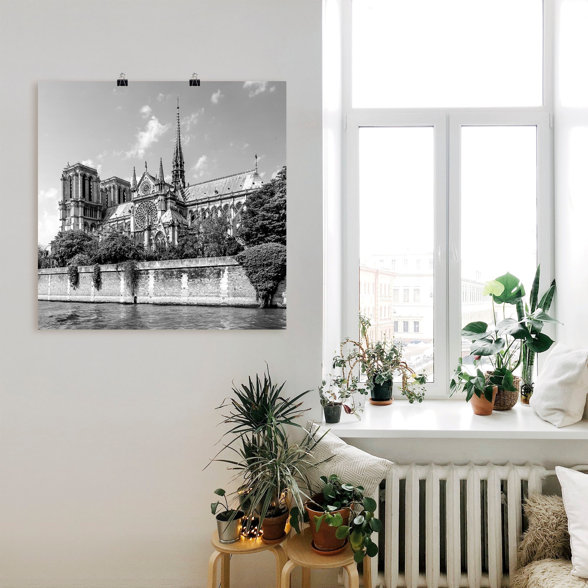 Artland Wandbild »Paris Kathedrale Notre-Dame«, Gebäude, (1 St.), als Alubild, Leinwandbild, Wandaufkleber oder Poster in versch. Größen