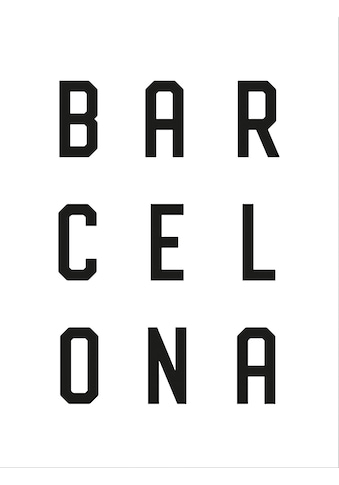 Poster »Typographie Barcelona Schriftzug«