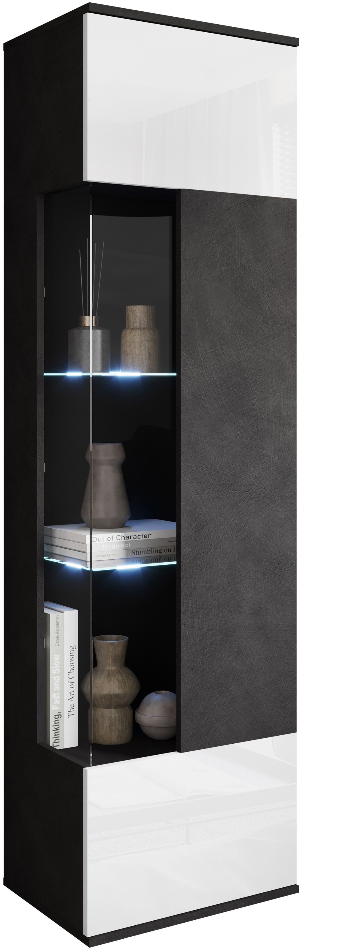 INOSIGN Vitrine »Kenia, stehend und hängend, Türanschlag wechselbar«, (1 St.), Vitrineschrank mit Glastüren 160 cm Höhe