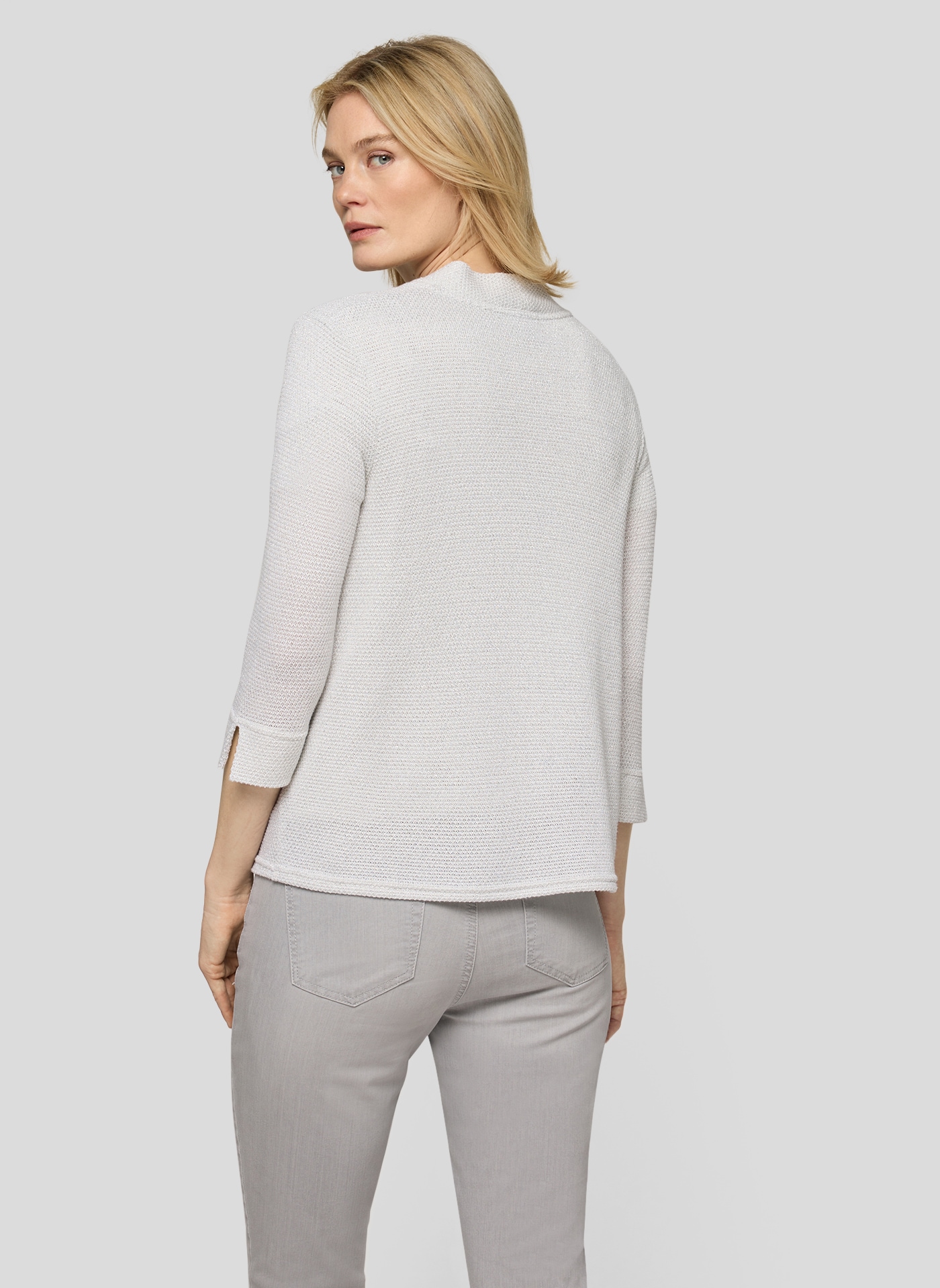 Rabe Strickjacke ohne Verschluss, mit Glitzer-Details