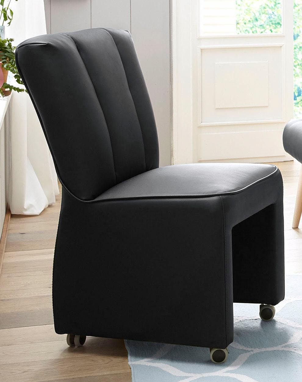 exxpo - sofa fashion Sessel »Costa, Loungesessel, Hochlehnsessel, auf Rollen, Komfortsitzhöhe 53cm«, kompakt und bequem, Breite 52 cm