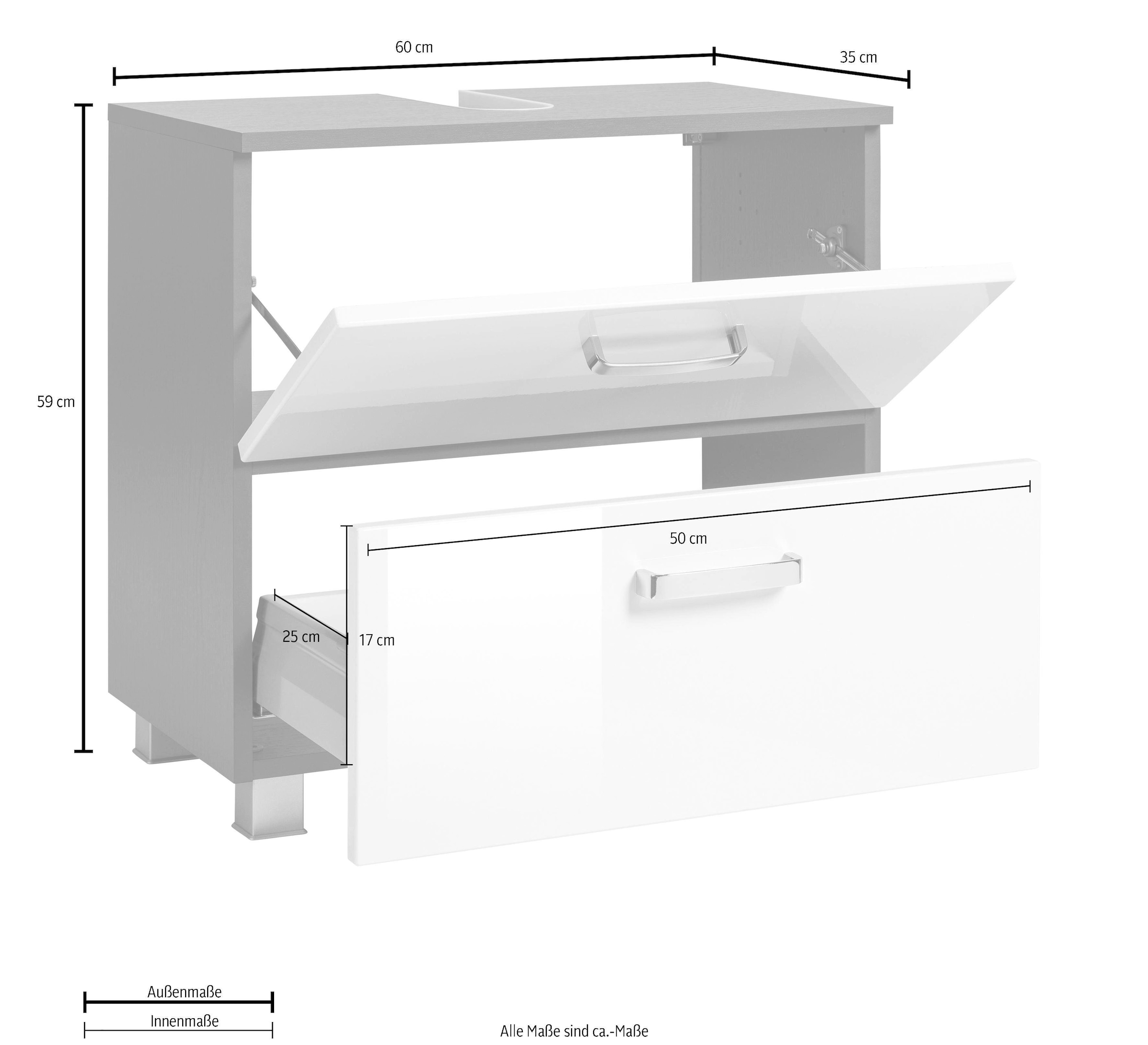 HELD MÖBEL Waschbeckenunterschrank »Ravenna«, Breite 60 cm, mit  Soft-Close-Funktion auf Raten bestellen