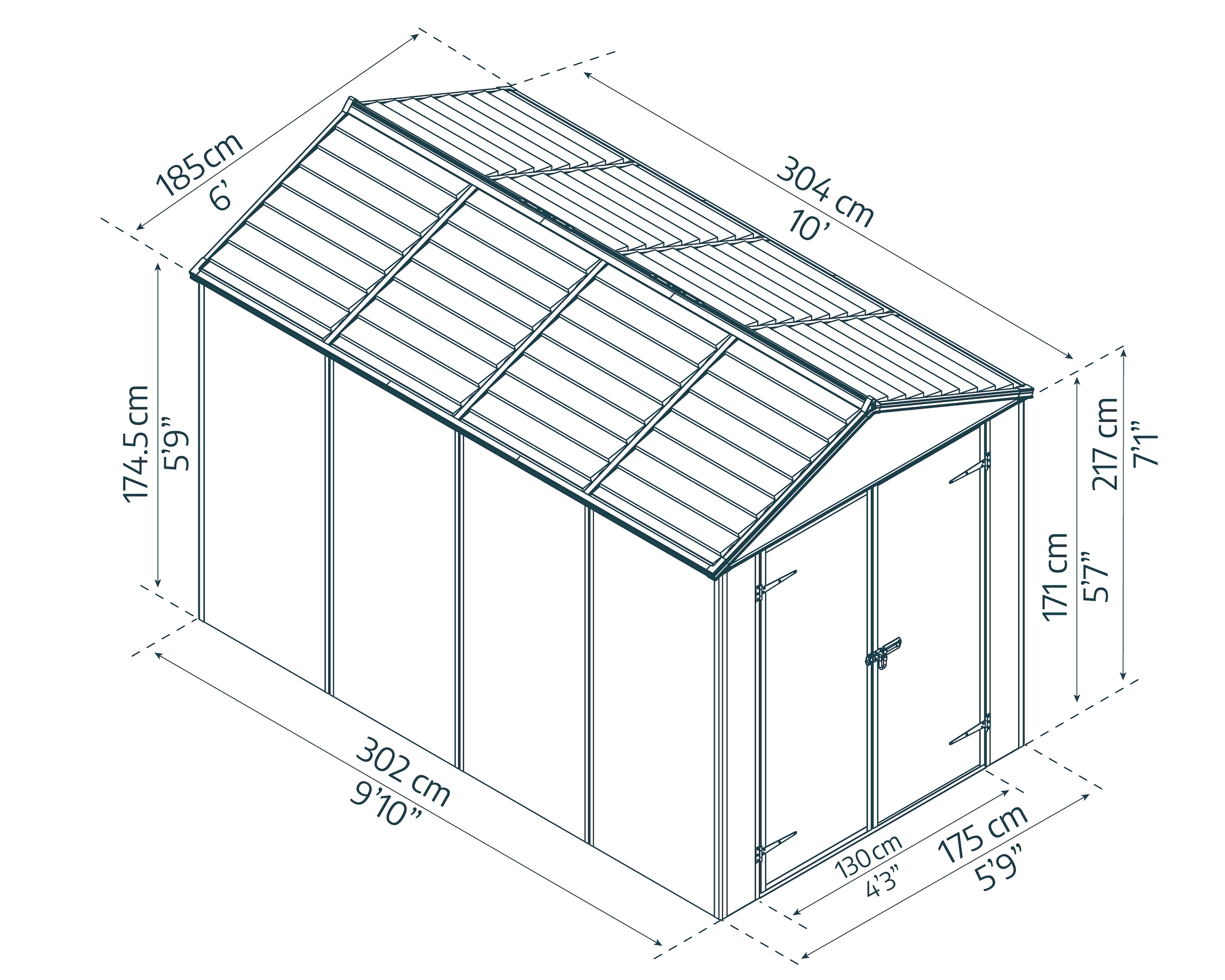Palram - Canopia Gerätehaus »Rubicon«, mit lebenslang widerstandsfähigen Wandpaneelen
