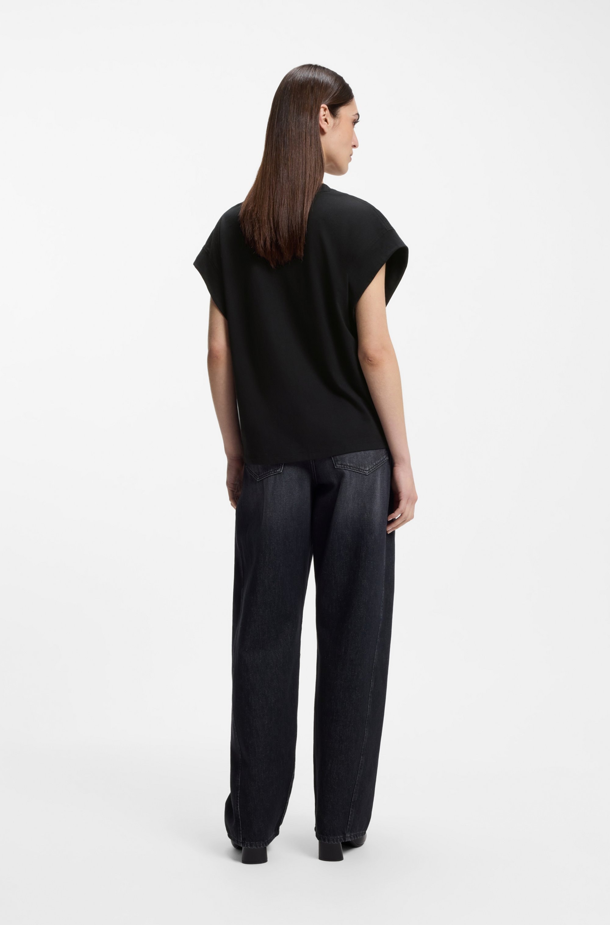 BOSS ORANGE T-Shirt »Ecolorado Premium Damenmode« Relaxed Fit aus Baumwoll-Jersey